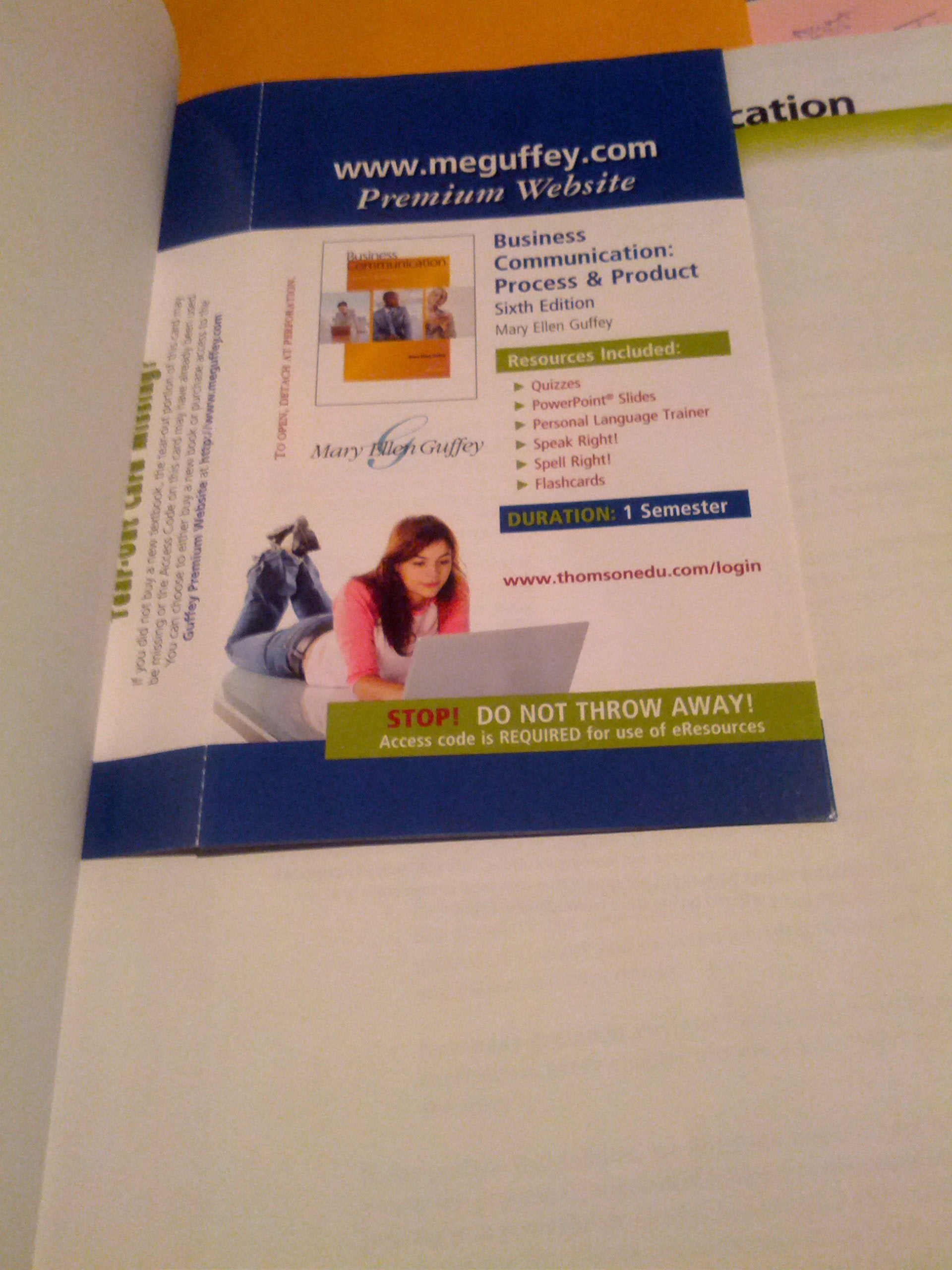 Business Communication: Process and Product