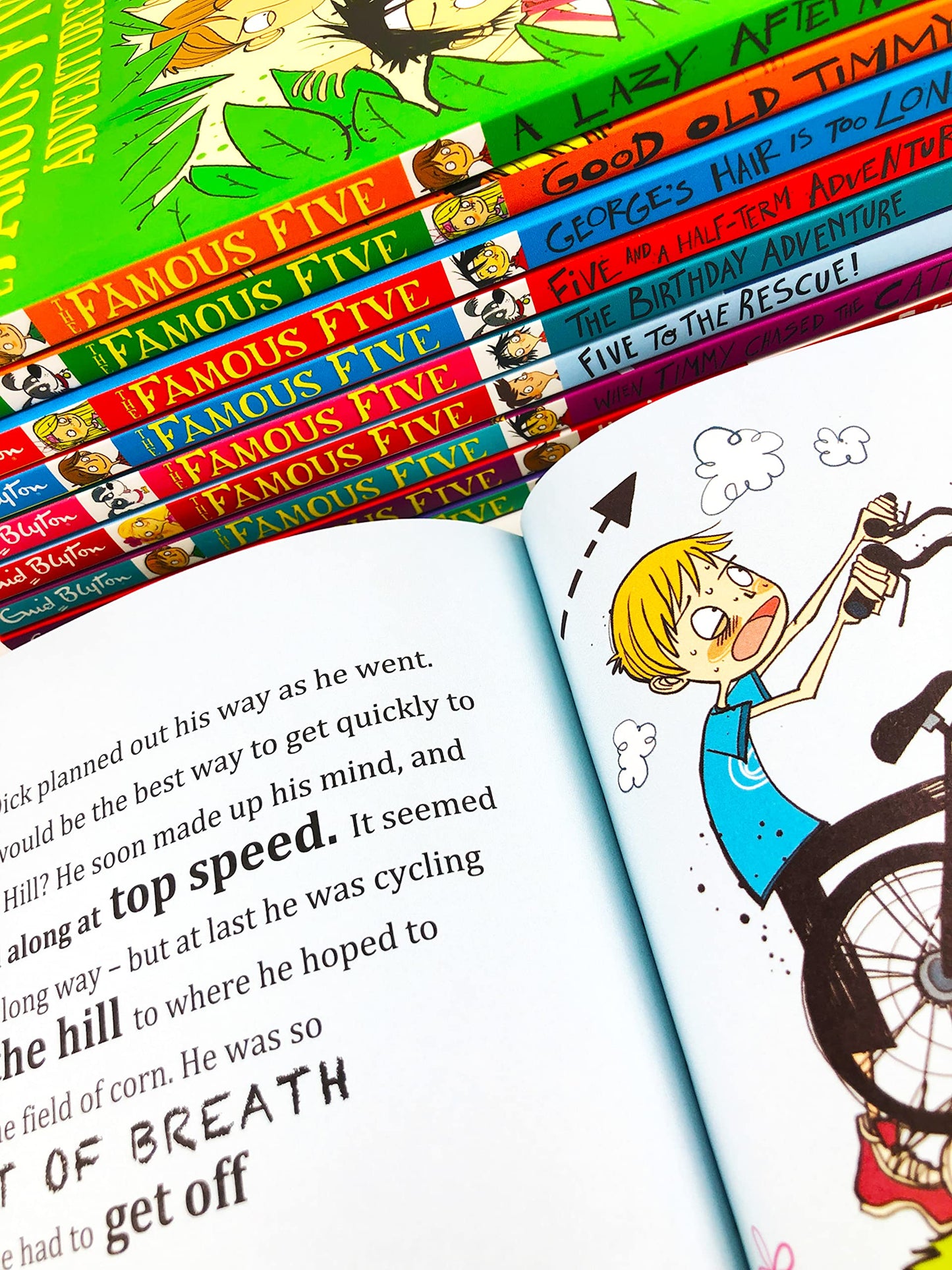 The Famous Five Adventures Short Story Collection 10 Books Box Set By Enid Blyton(Well Done Famous Five, A Lazy Afternoon, Good Old Timmy, George's Hair is too Long, Five and a Half-Term Adventure, The Birthday Adventure and MORE!)
