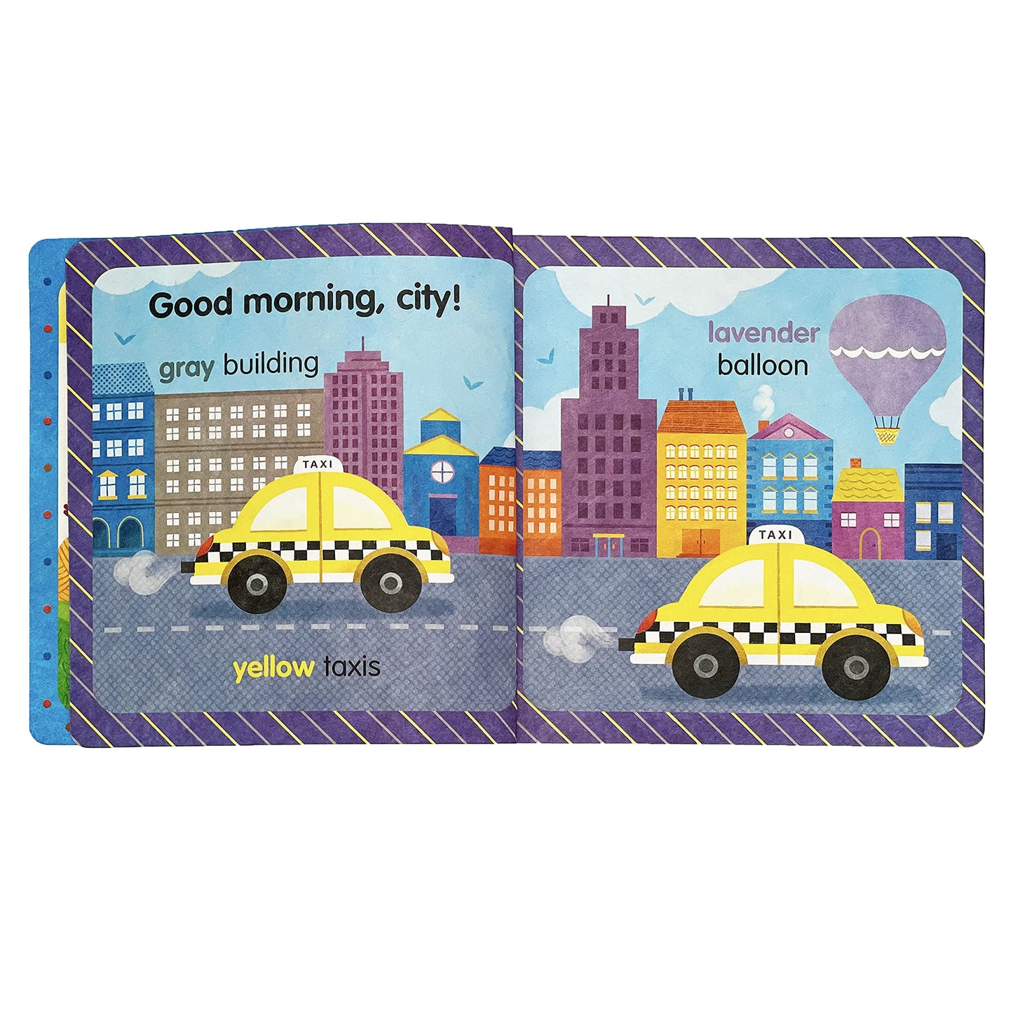 Tuffy Good Morning First Color Book - Washable, Chewable, Unrippable Pages With Hole For Stroller Or Toy Ring, Teether Tough (A Tuffy Book)
