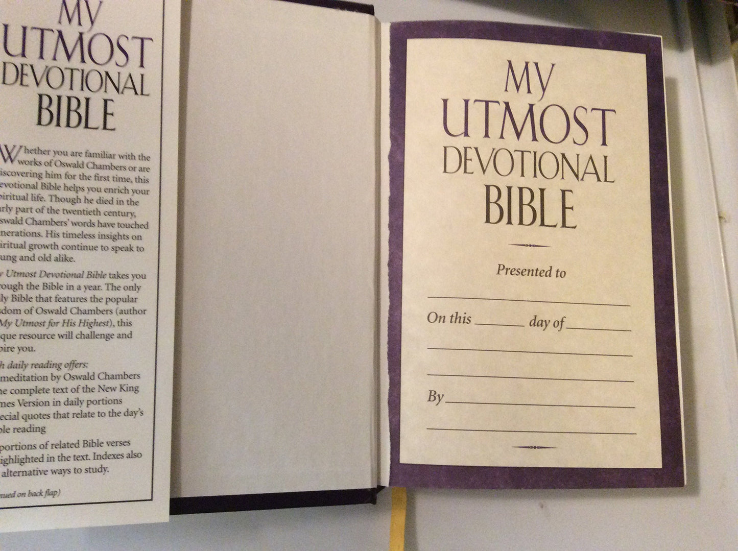 My Utmost Devotional Bible New King James Version by Thomas