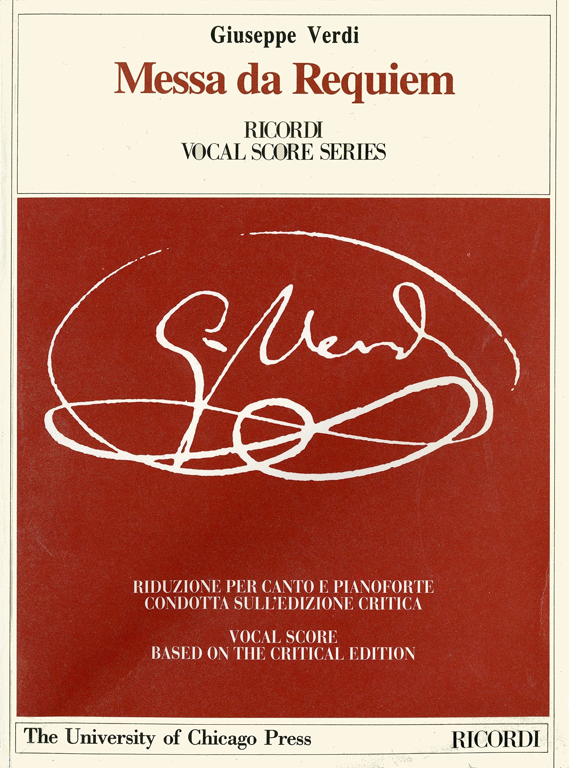 Messa da Requiem (Ricordi Vocal Score Series)