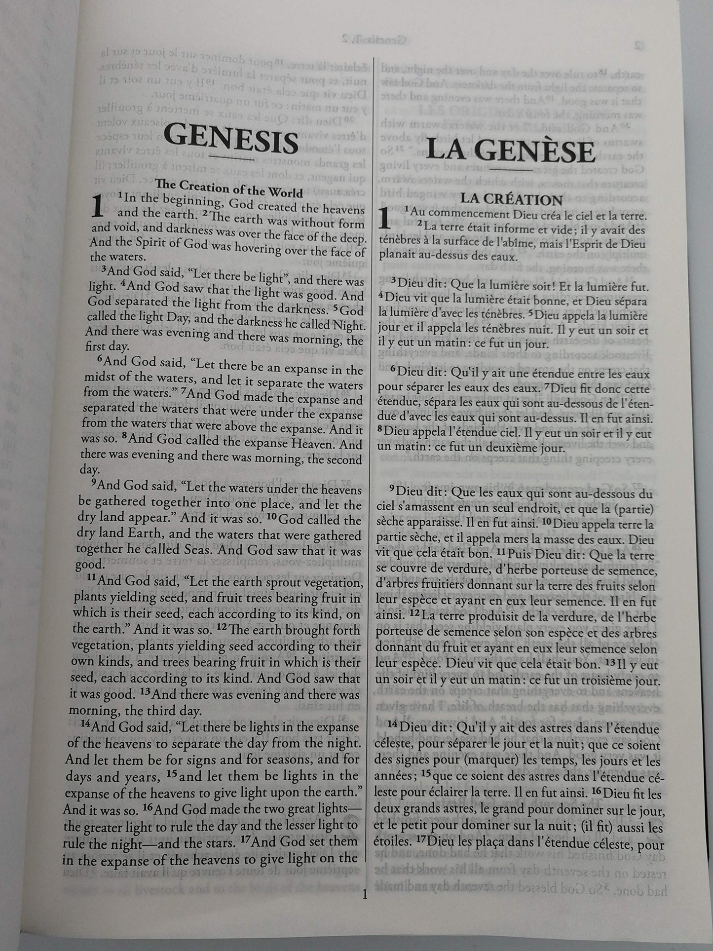 Bible Bilingue La Sainte Bibl: Bilingue anglais-franais, Colombe