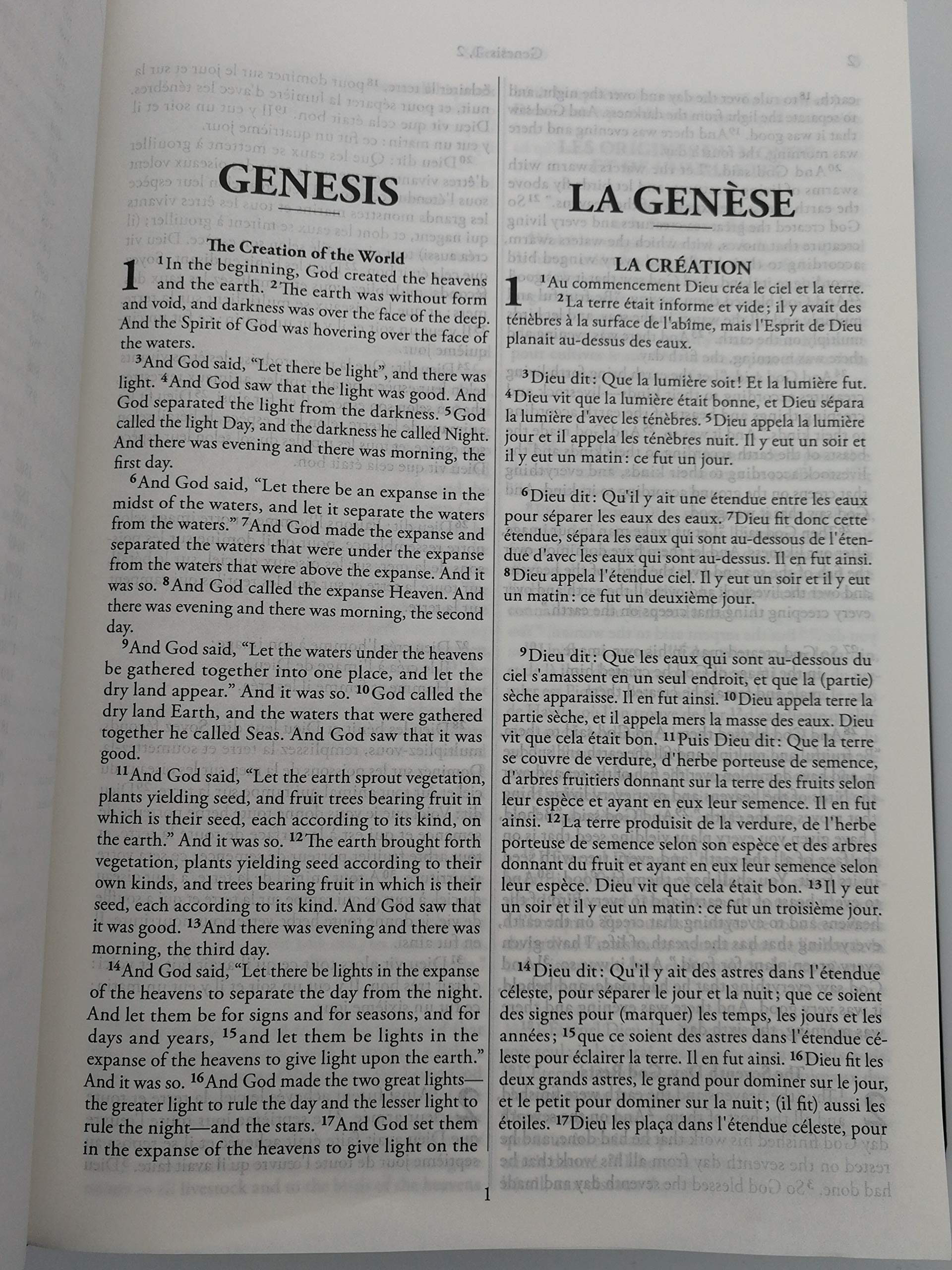Bible Bilingue La Sainte Bibl: Bilingue anglais-franais, Colombe