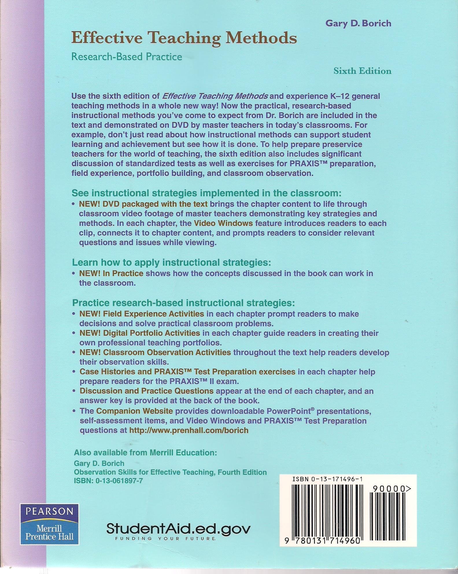 Effective Teaching Methods: Research-Based Practice