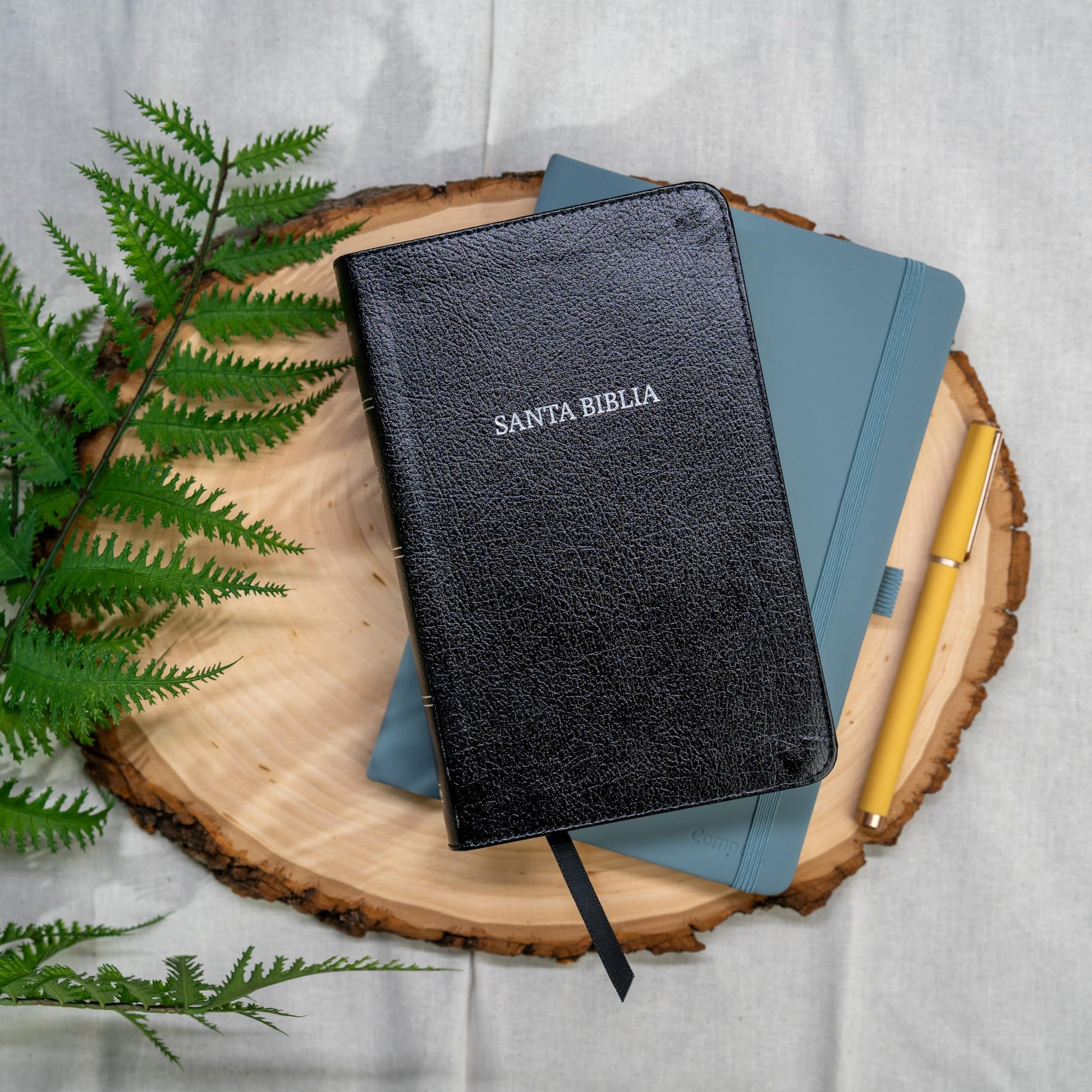 Biblia Reina Valera 1960 Compacta, Letra Grande, negro, piel fabricada  RVR 1960 Compact Bible Large Print Black, Bonded Leather (Spanish Edition)