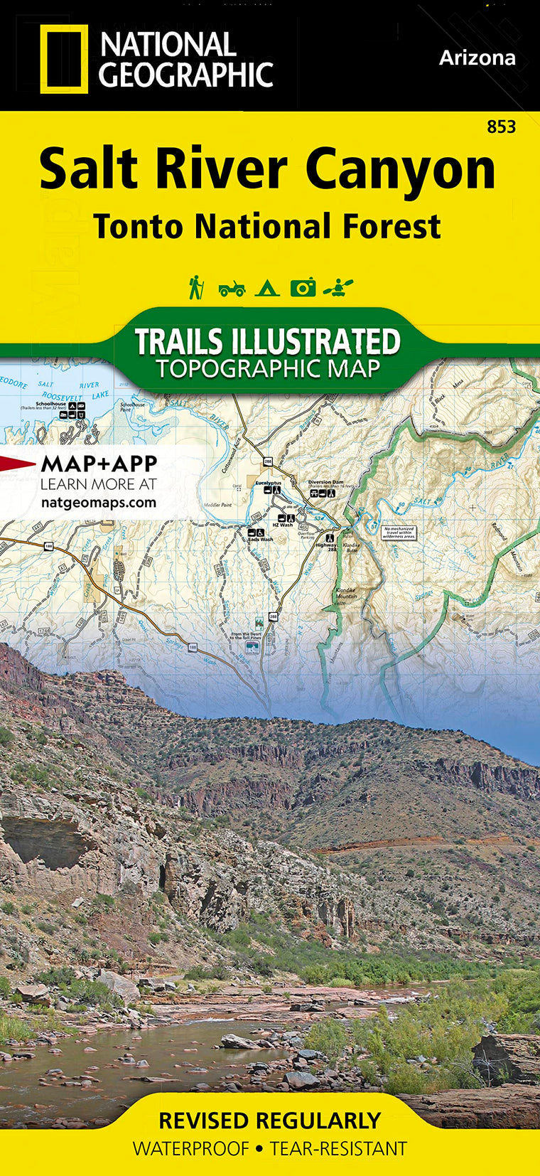 Salt River Canyon Map [Tonto National Forest] (National Geographic Trails Illustrated Map, 853)