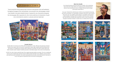 Eric Dowdle Coloring Book: Around the World: Color famous cityscapes and landmarks in the whimsical style of folk artist Eric Dowdle (Dowdle Coloring Book, 3)