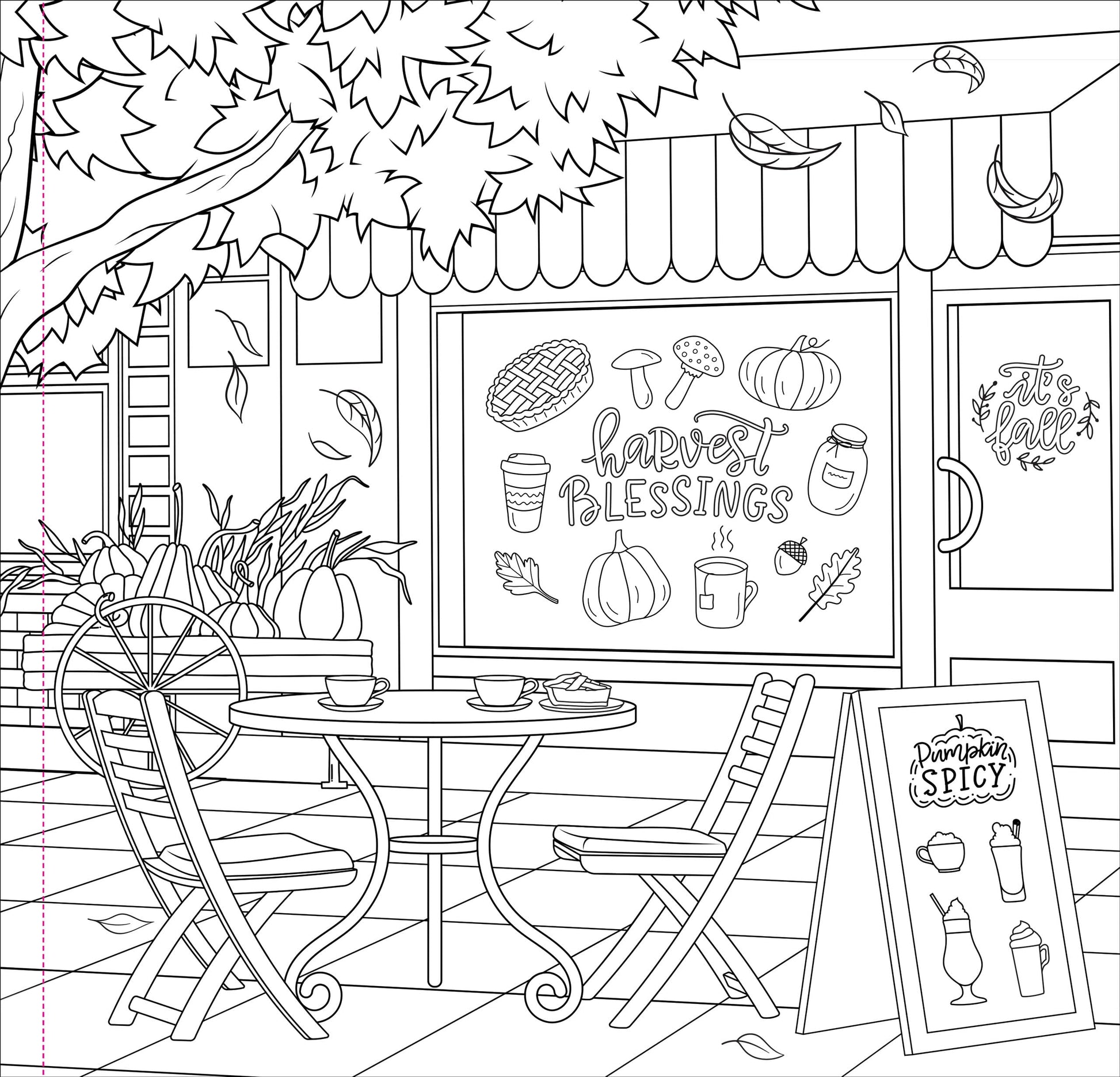 Autumn Dreams Coloring Book - 31 Stress Free Designs (Peforated Pages for Easy Removal) (Artist's Coloring Books)