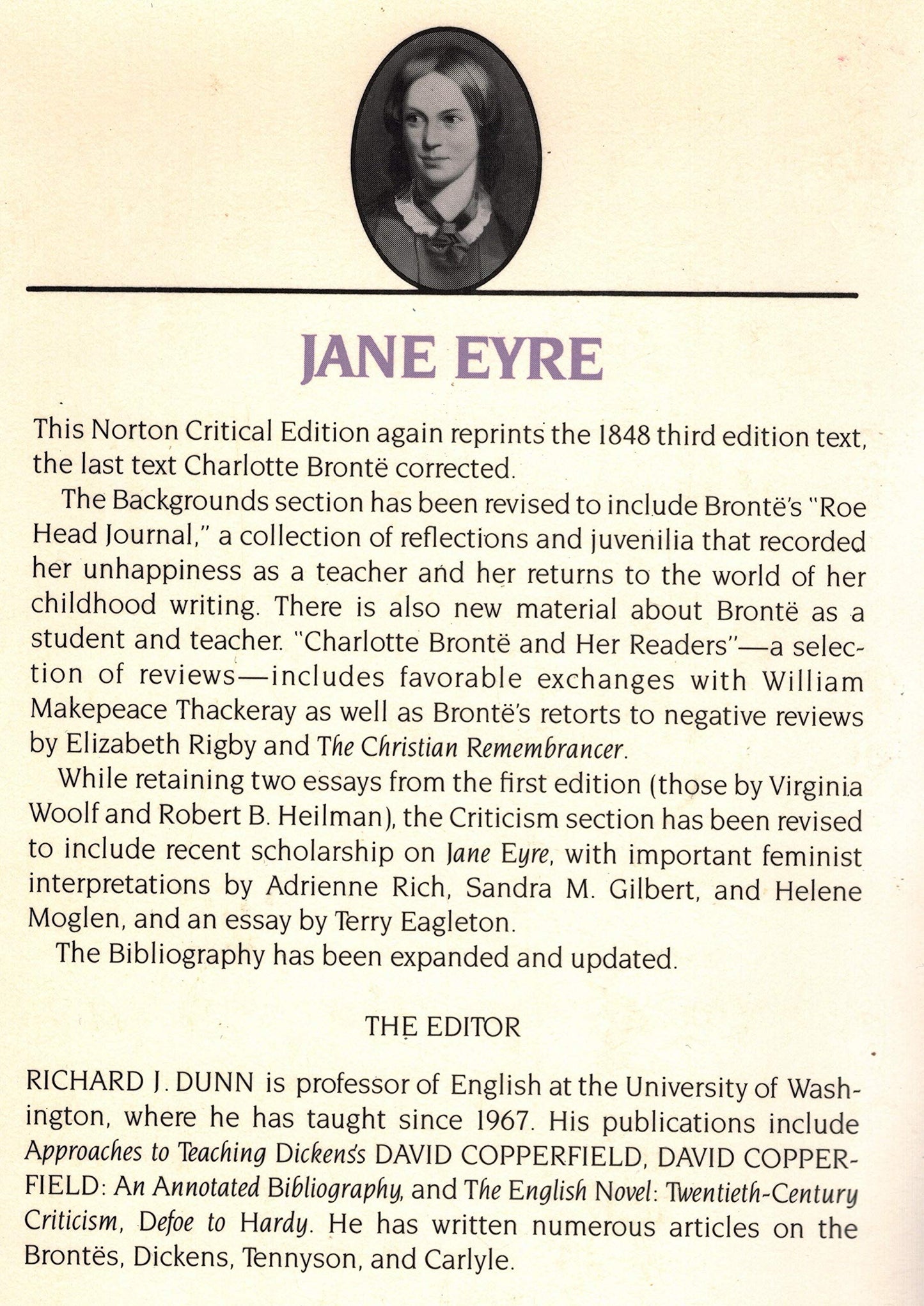 Jane Eyre: Authoritative Text, Backgrounds, Criticism (Norton Critical Editions)