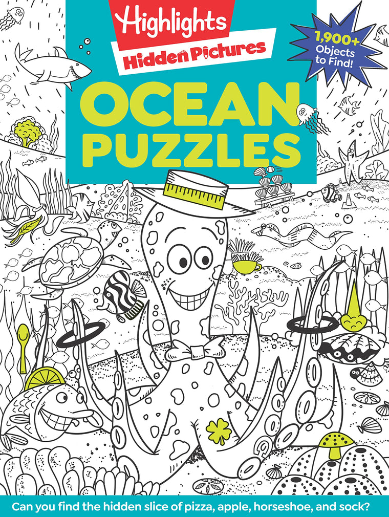 Ocean Puzzles: Over 100 Ocean-Themed Search and Find Puzzles for Kids 6 and Over, Featuring Sea Creatures, Marine Animals, Underwater Scenes and Over 1,900 Hidden Objects (Highlights Hidden Pictures)