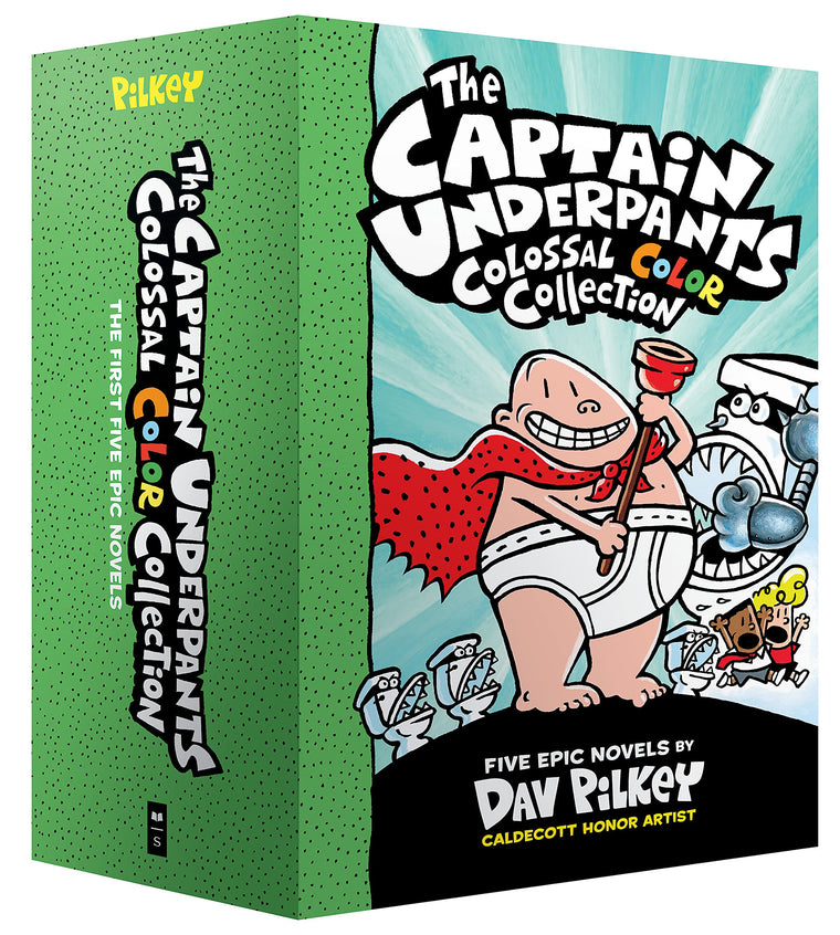 The Captain Underpants Colossal Color Collection (Captain Underpants #1-5 Boxed Set): From the Creator of Dog Man