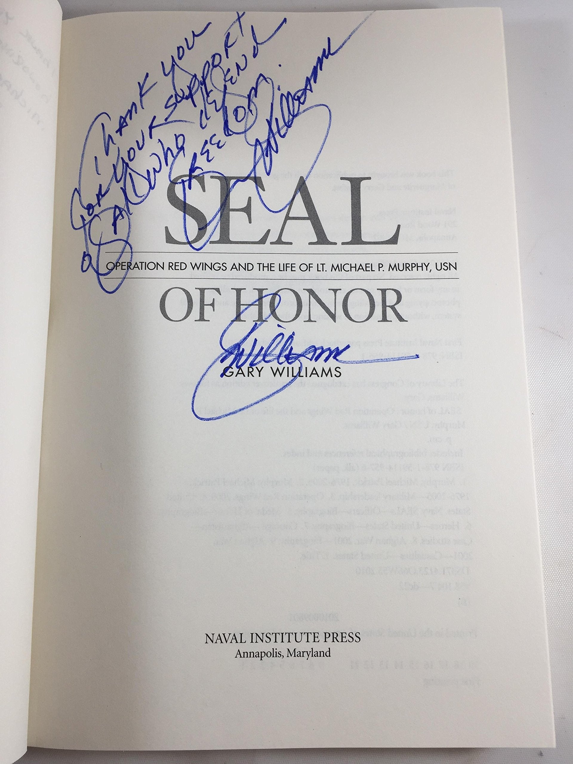 Seal of Honor: Operation Red Wings and the Life of Lt. Michael P. Murphy, USN