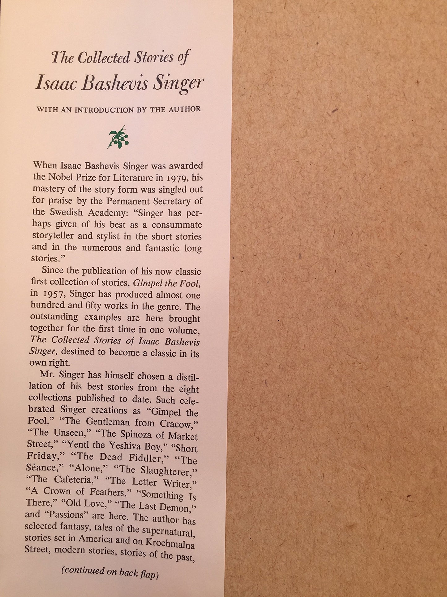 The Collected Stories of Isaac Bashevis Singer (English and