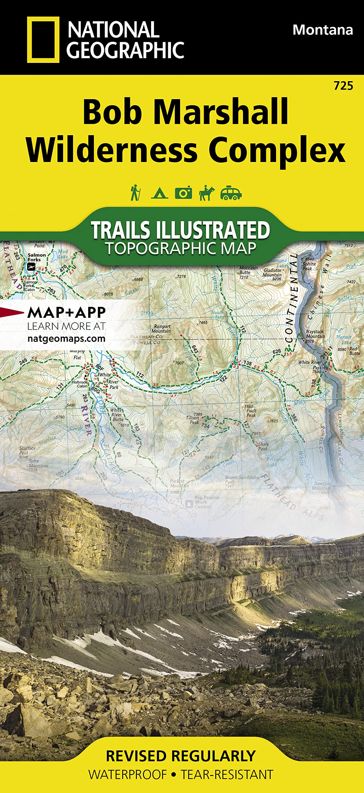 Bob Marshall Wilderness Map (National Geographic Trails Illustrated Map, 725)