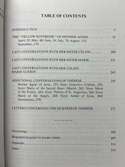 St. Therese of Lisieux: Her Last Conversations