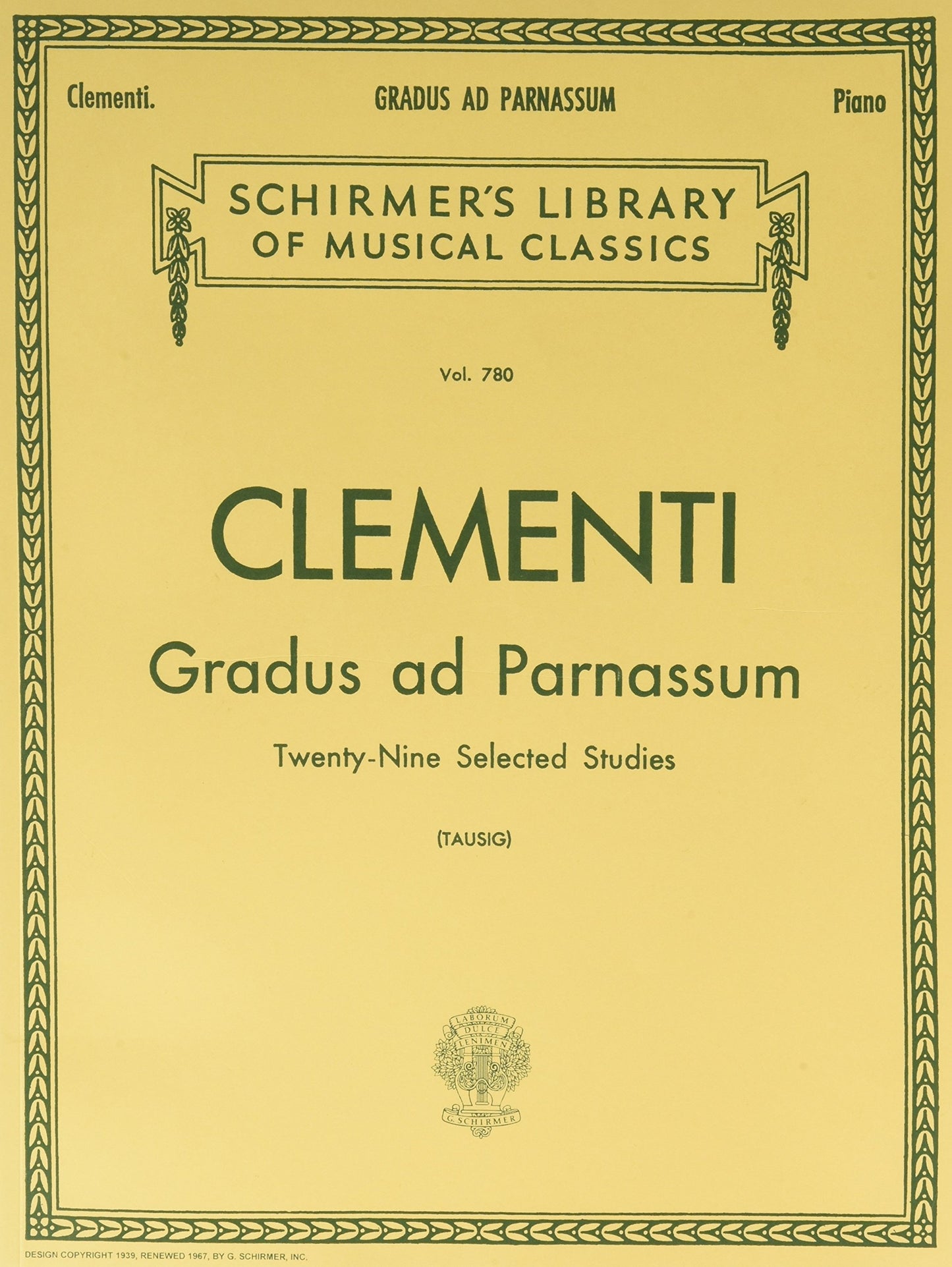 Muzio Clementi: Gradus Ad Parnassum (Schirmer's Library of Musical Classics)