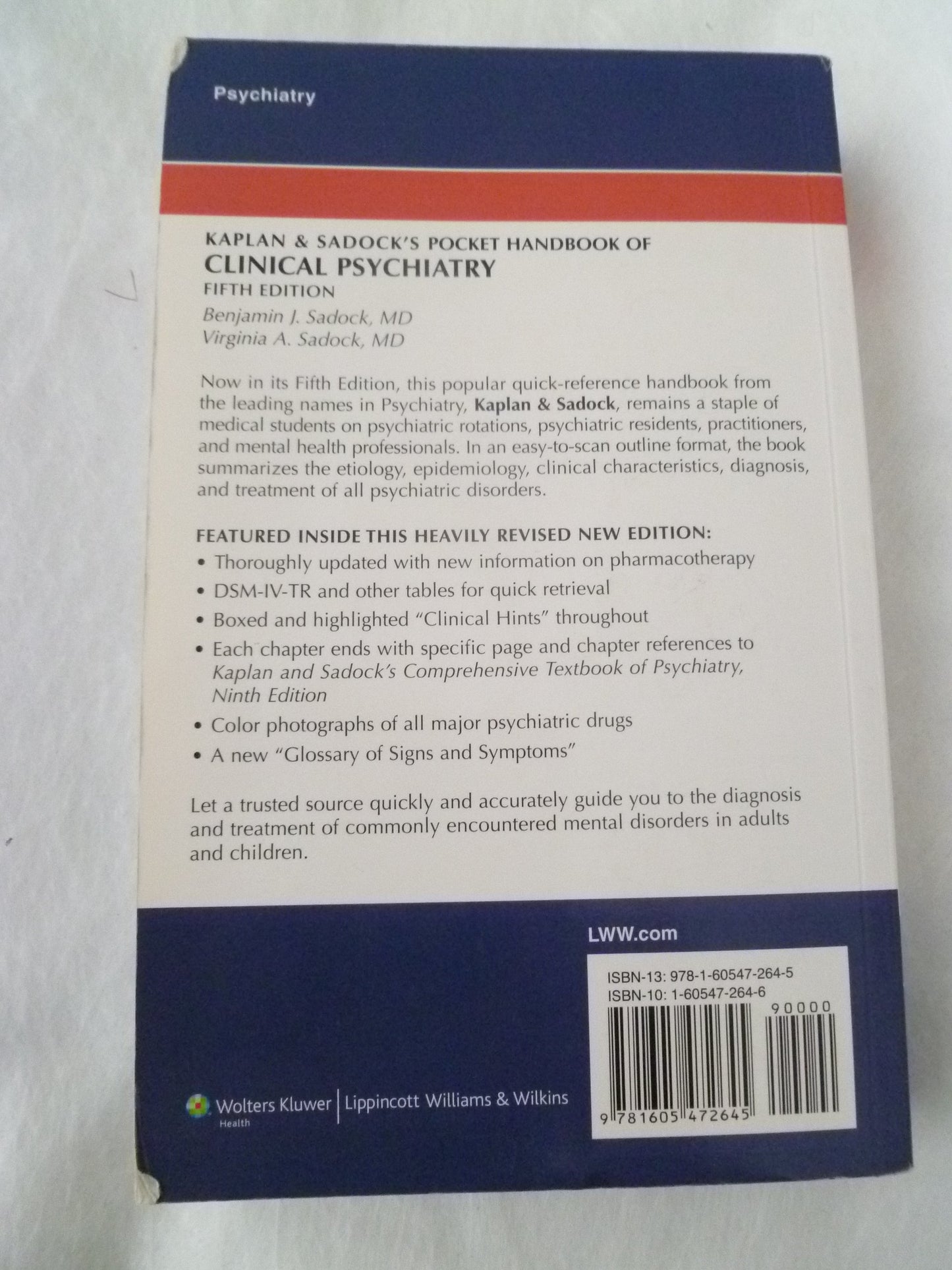 Kaplan and Sadock's Pocket Handbook of Clinical Psychiatry, 5th Edition