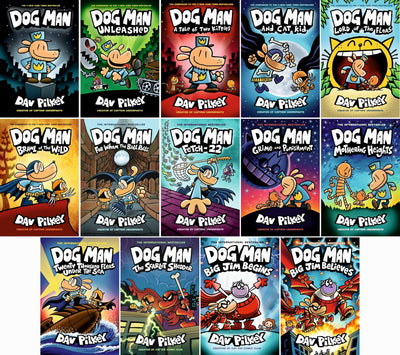 Dog Man Series Complete Collection Set (Books 1-14) by Dav Pilkey