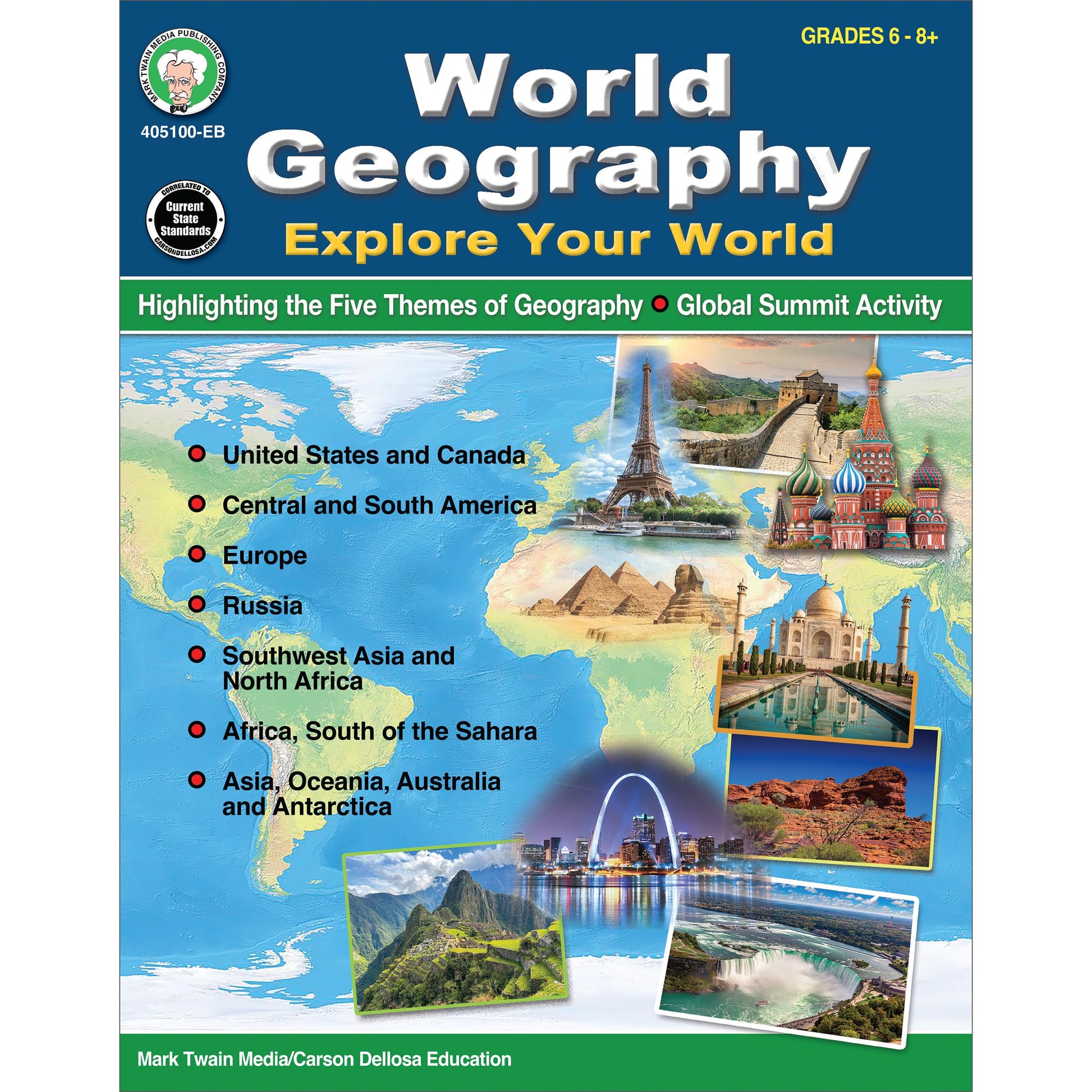 World Geography: Explore Your World Workbook for Grades 6+, Mark Twain Media, Paperback