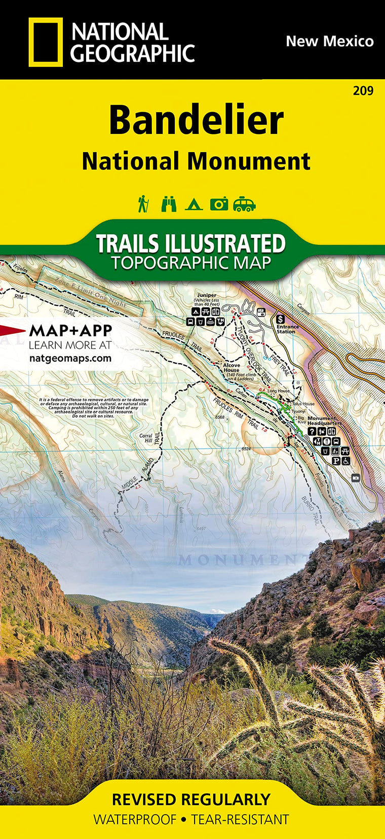 Bandelier National Monument Map (National Geographic Trails Illustrated Map, 209)