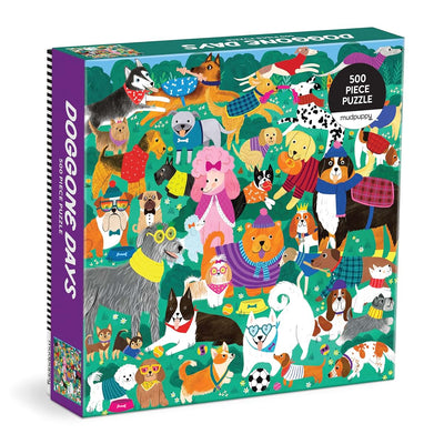 Mudpuppy Doggone Days - 500 Piece Family Puzzle with Colorful and Fun Illustrations of A Busy Dog Park Scene for Children Ages 8 and Up
