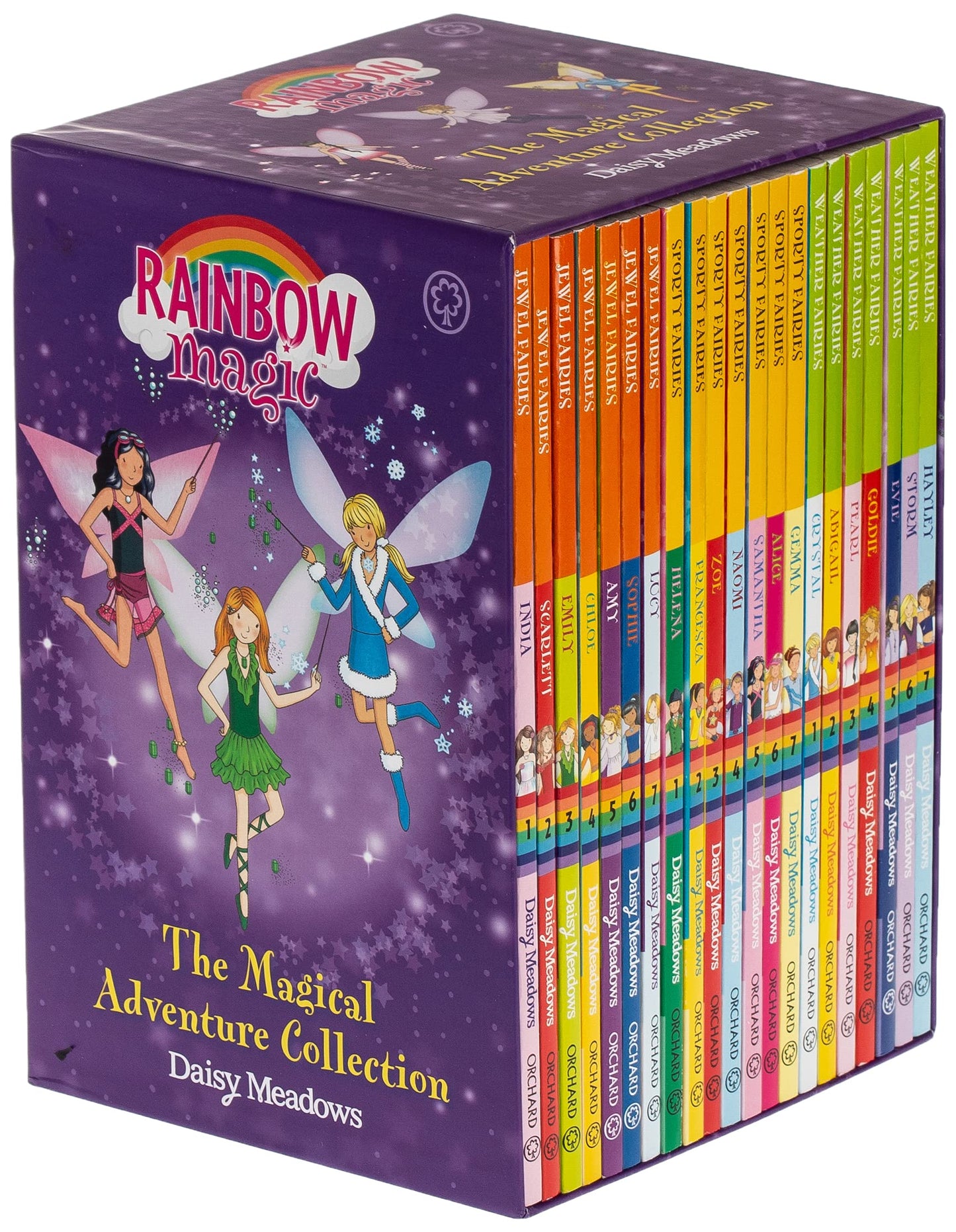 Rainbow Magic The Magical Adventure Collection 21 Books Set Including 3 Series by Daisy Meadows (Weather Fairies, Jewel Fairies & Sporty Fairies)