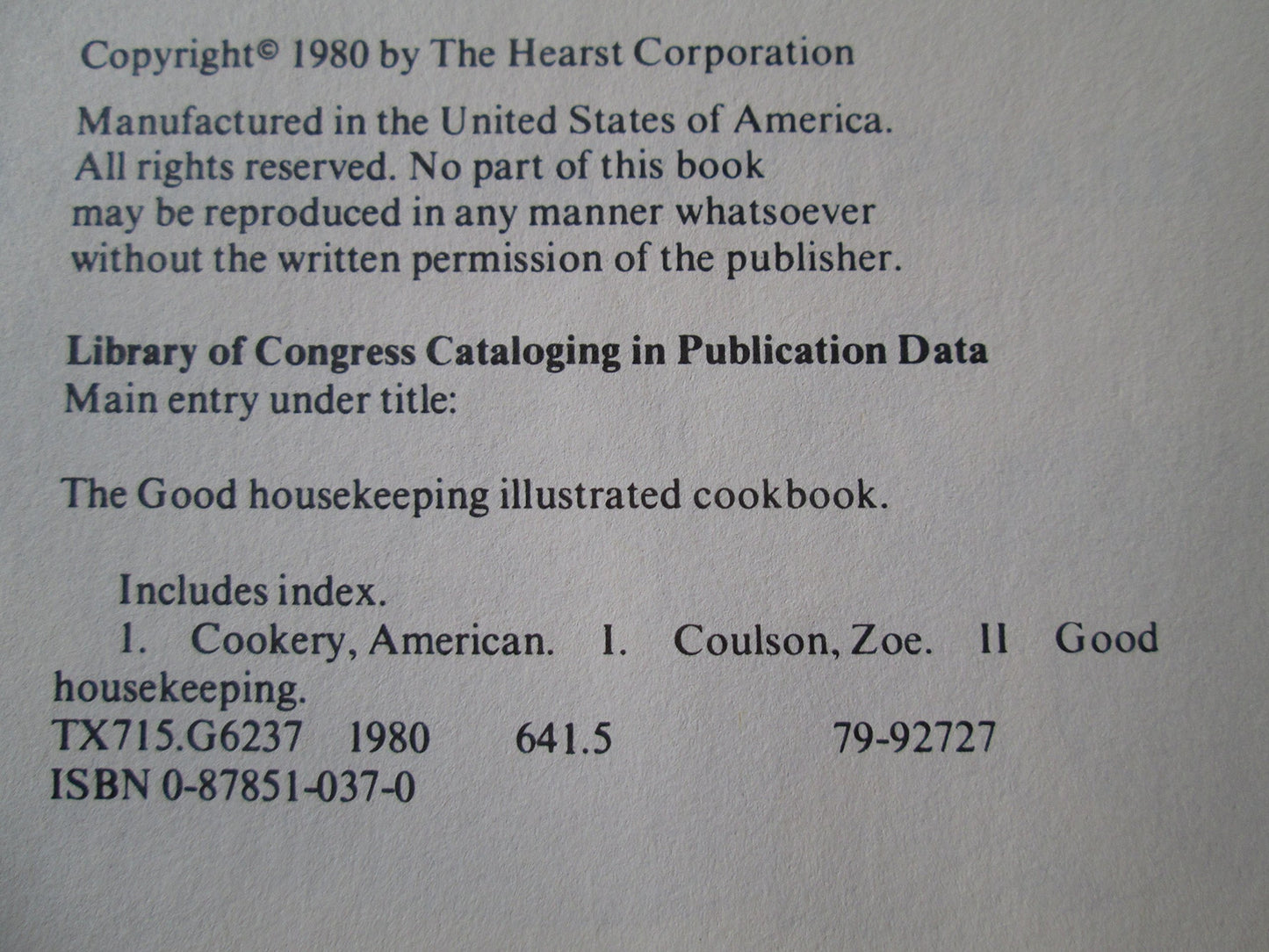 Good Housekeeping Illustrated Cookbook [Hardcover]