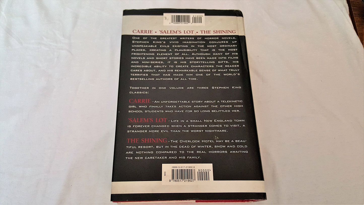 Stephen King: Three Complete Novels: Carrie; Salems Lot; The