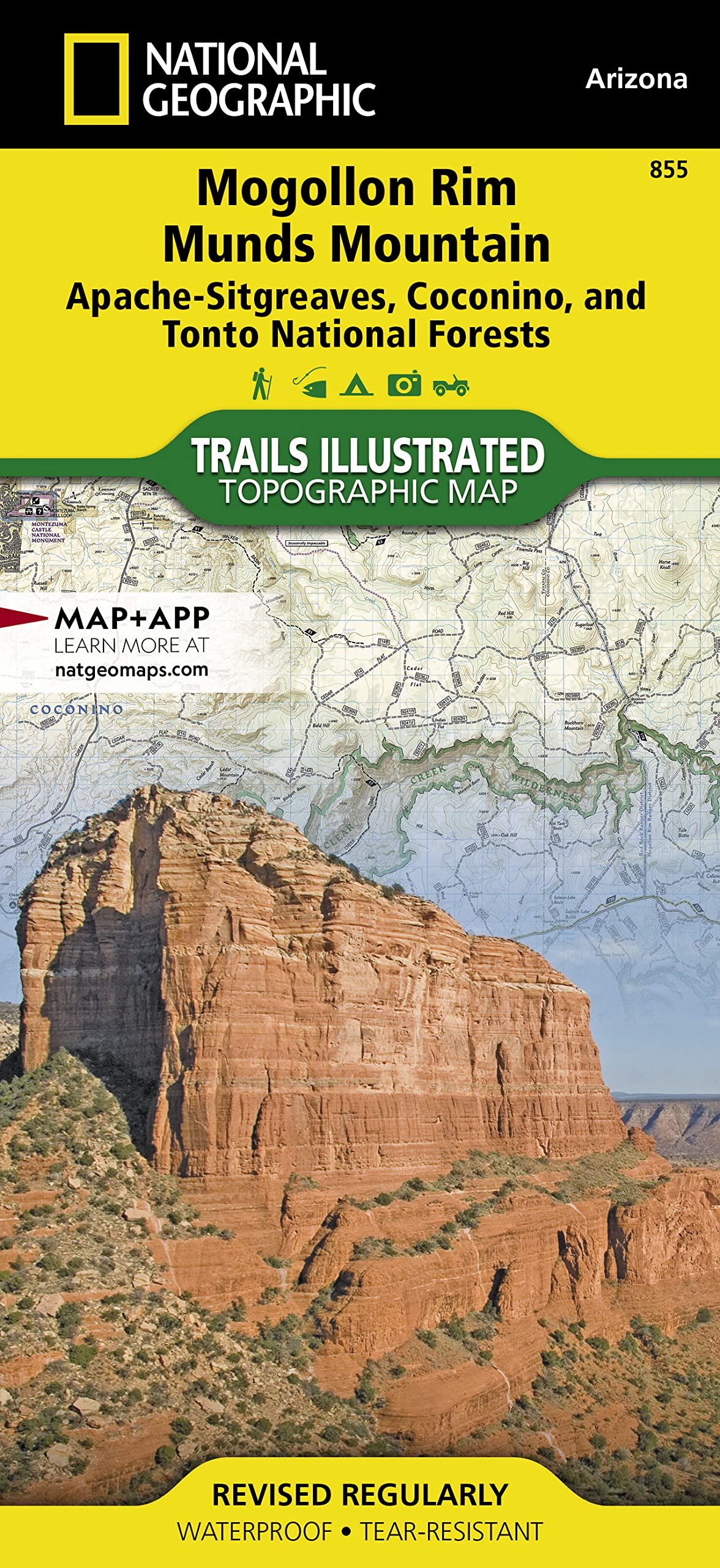 Mogollon Rim, Munds Mountain Map [Apache-Sitgreaves, Coconino, and Tonto National Forests] (National Geographic Trails Illustrated Map, 855)