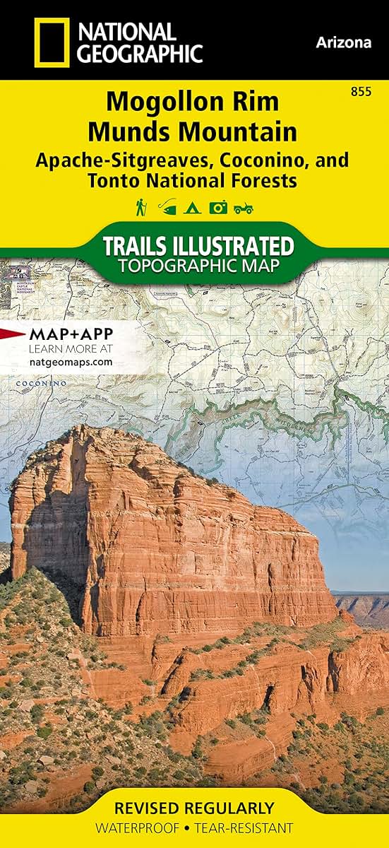 Mogollon Rim, Munds Mountain Map [Apache-Sitgreaves, Coconino, and Tonto National Forests] (National Geographic Trails Illustrated Map, 855)