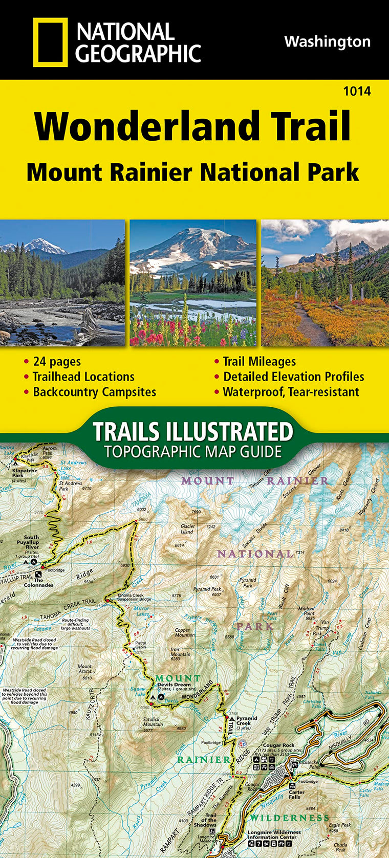 Wonderland Trail Map (National Geographic Topographic Map Guide, 1014)