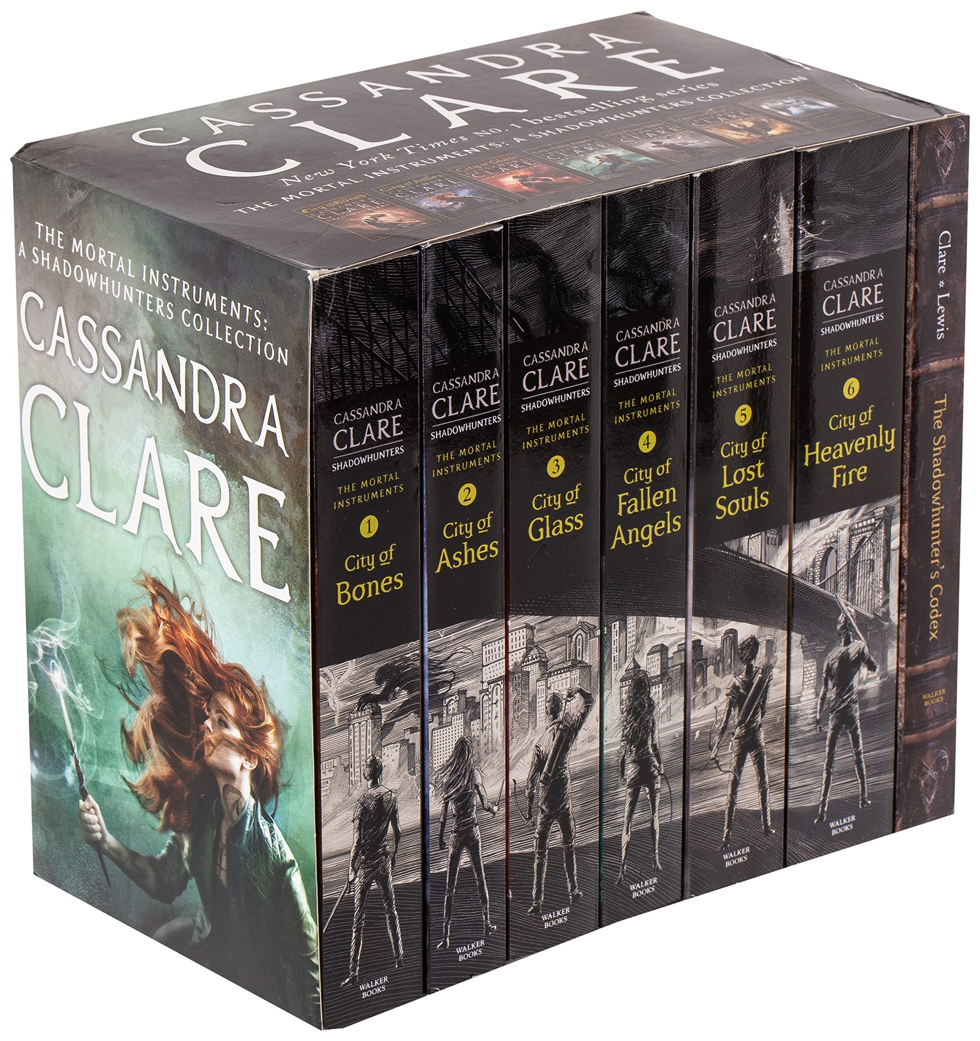 Cassandra Clare The Mortal Instruments: A Shadowhunters Collection 7 Books Set (Bones, Ashes, Glass, Fallen Angels, Lost Souls, Heavenly Fire + The Shadowhunters Codex)