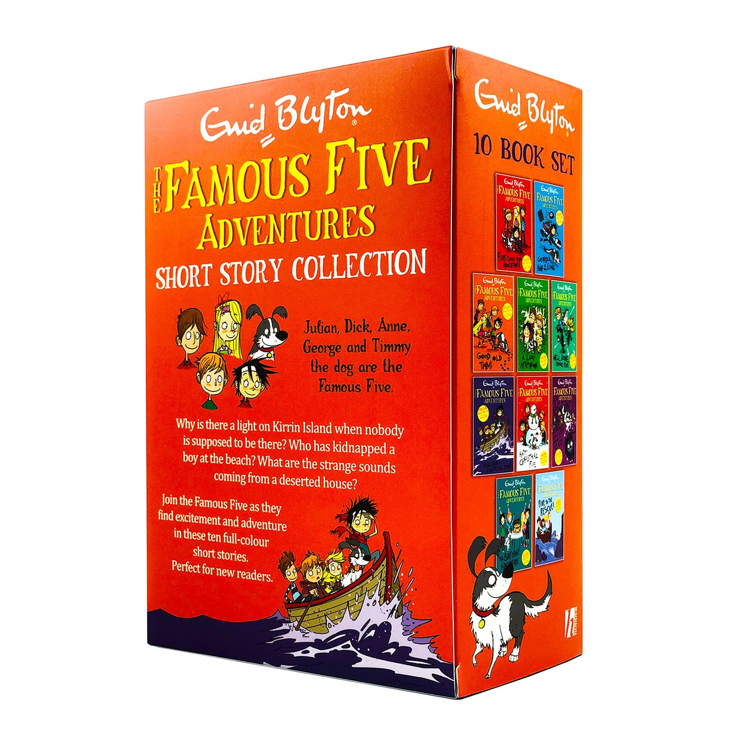 The Famous Five Adventures Short Story Collection 10 Books Box Set By Enid Blyton(Well Done Famous Five, A Lazy Afternoon, Good Old Timmy, George's Hair is too Long, Five and a Half-Term Adventure, The Birthday Adventure and MORE!)