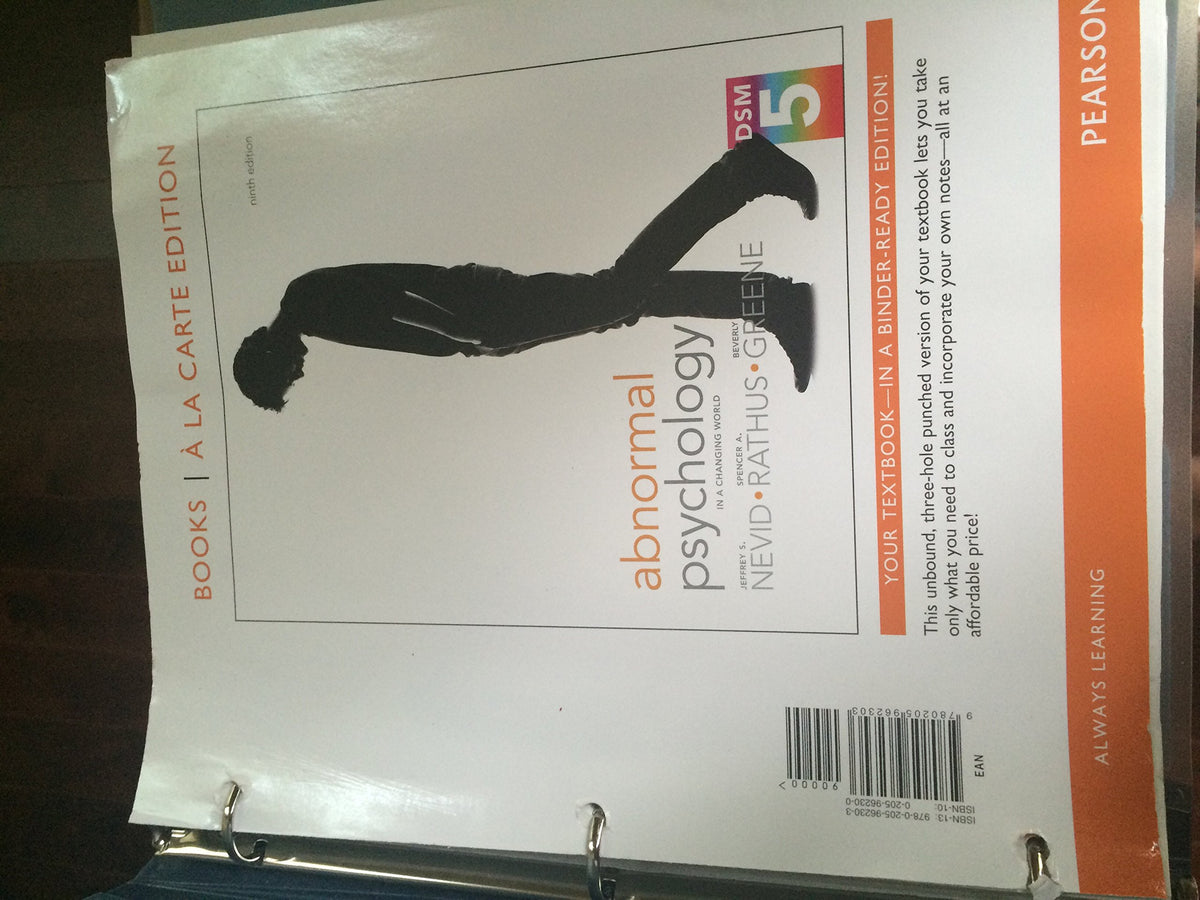 Abnormal Psychology in a Changing World (9th Edition)