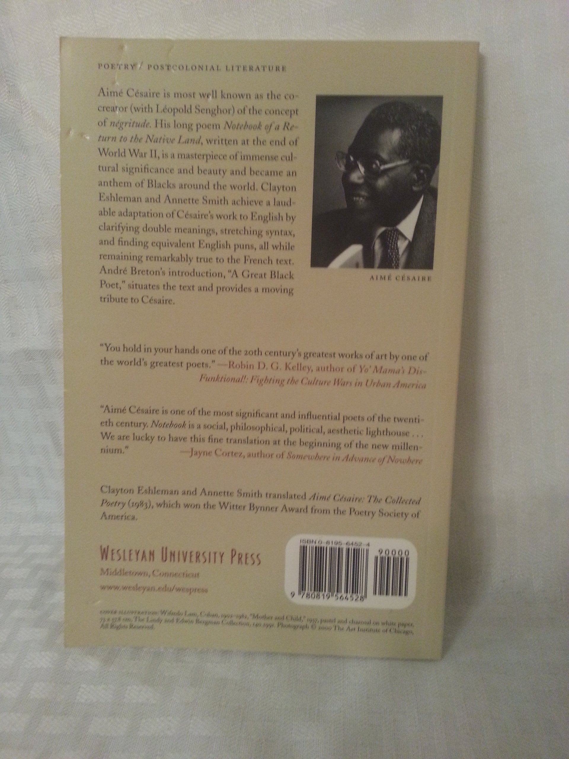 Notebook of a Return to the Native Land (Wesleyan Poetry Series)
