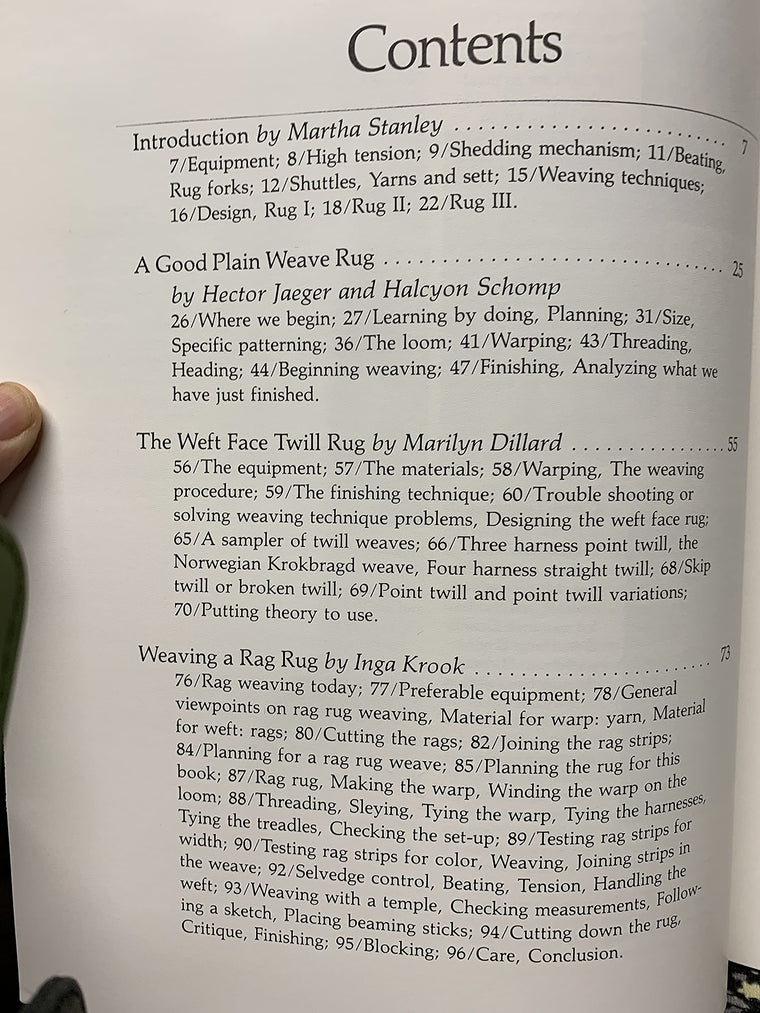 Rug Weaver's Source Book — back cover