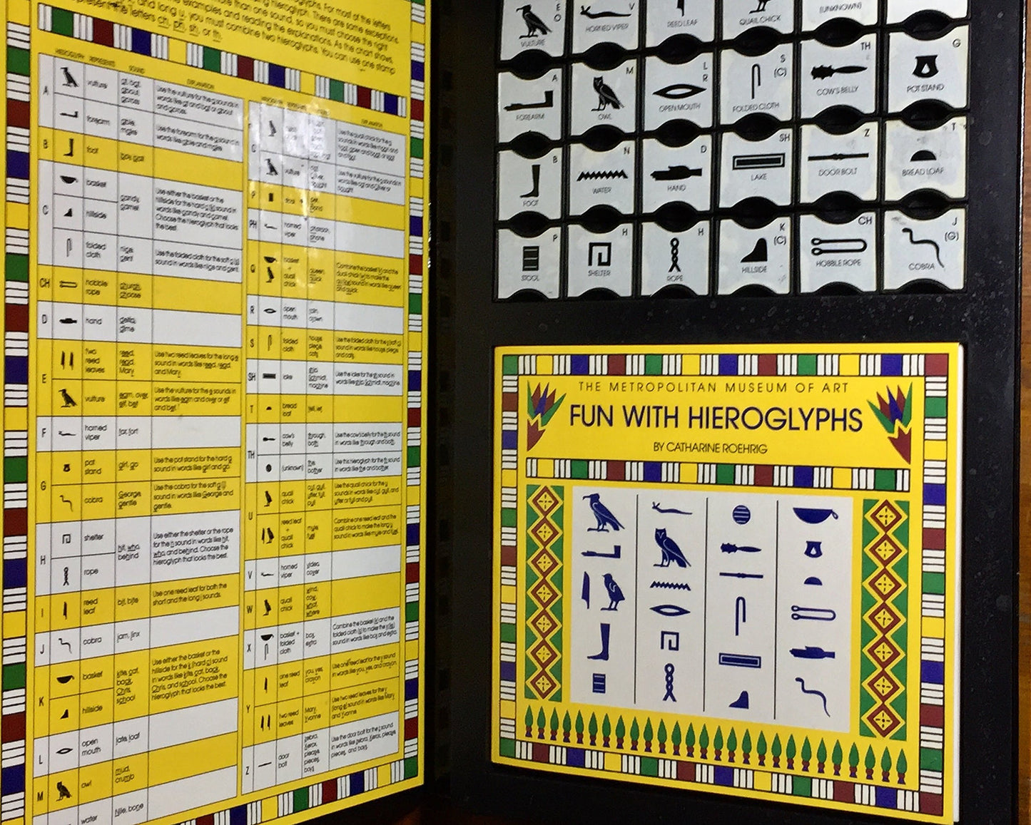 Fun with Hieroglyphs: 24 Rubber Stamps, Hieroglyph Guidebook