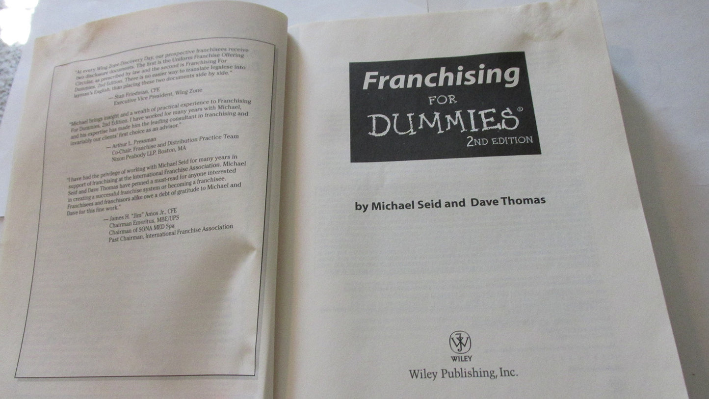 Franchising for Dummies