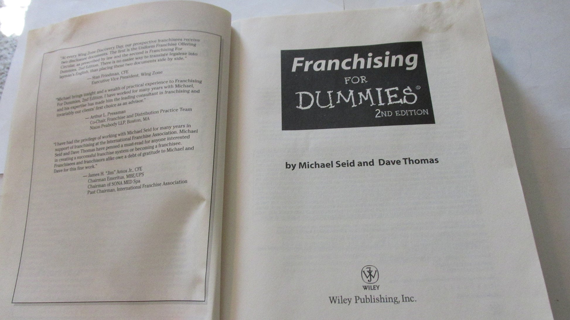 Franchising for Dummies