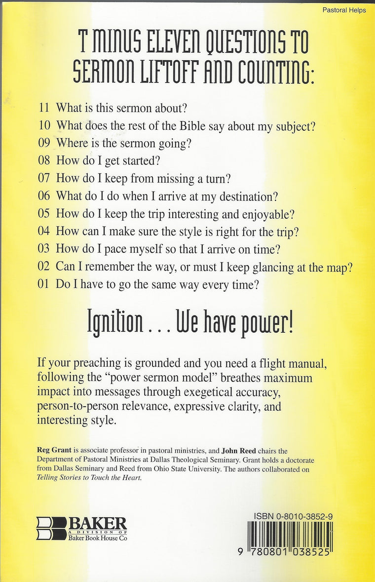 The Power Sermon: Countdown to Quality Messages for Maximum Impact — back cover
