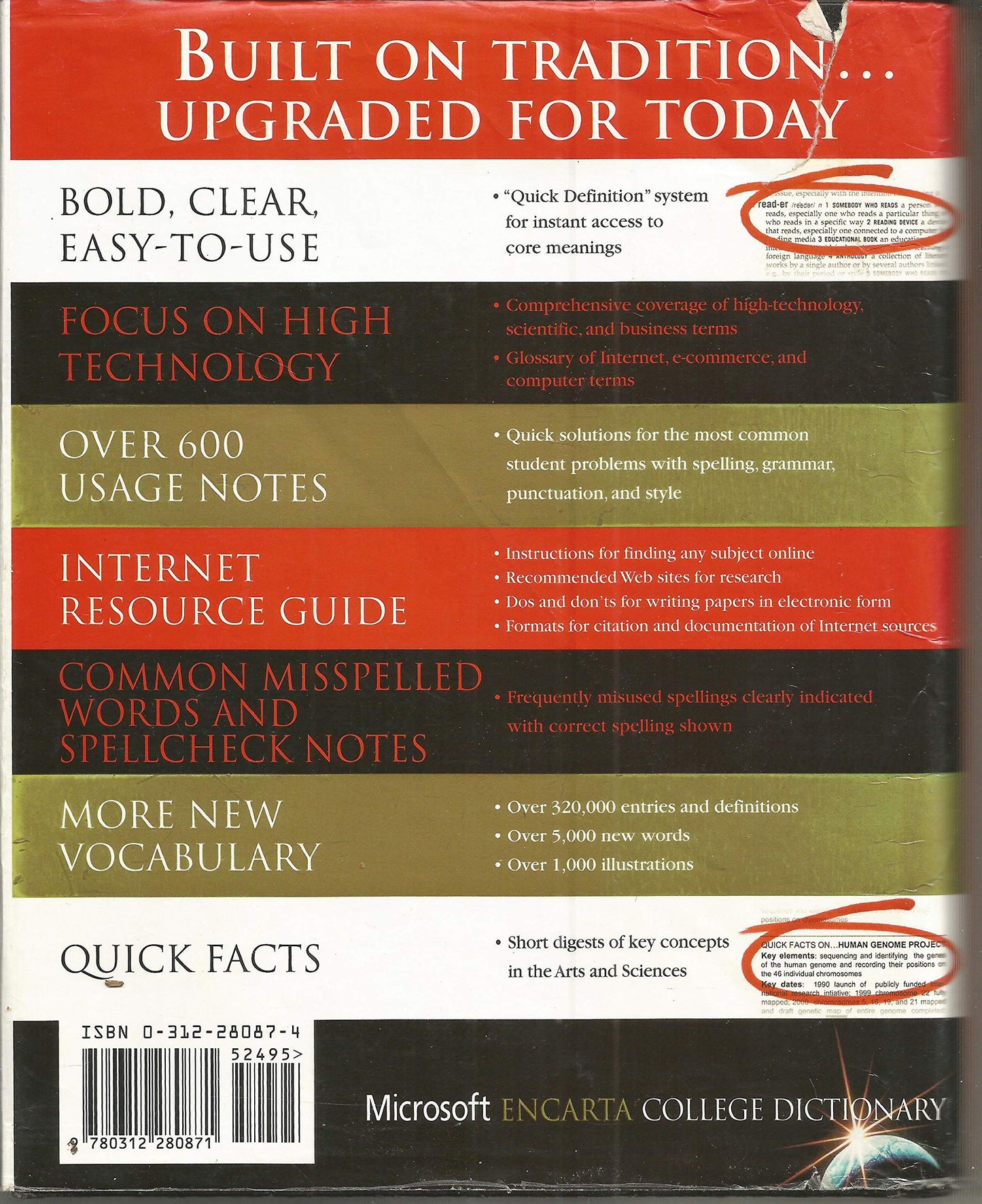 Microsoft Encarta College Dictionary: The First Dictionary For The Internet Age