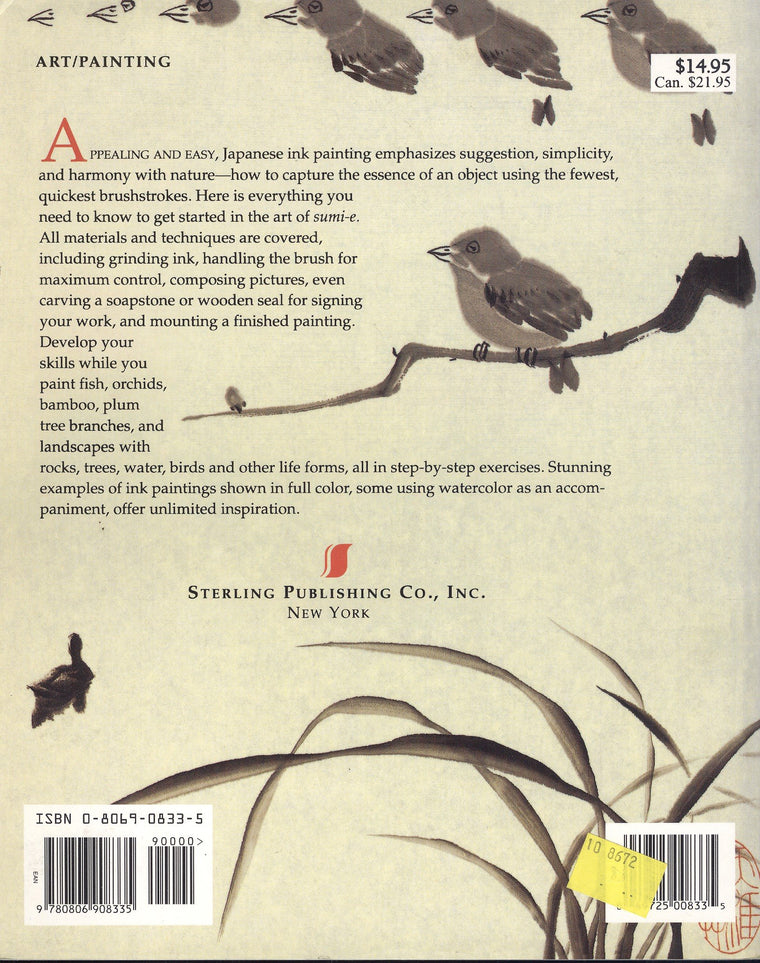 Japanese Ink Painting: The Art of Sumi-e — back cover