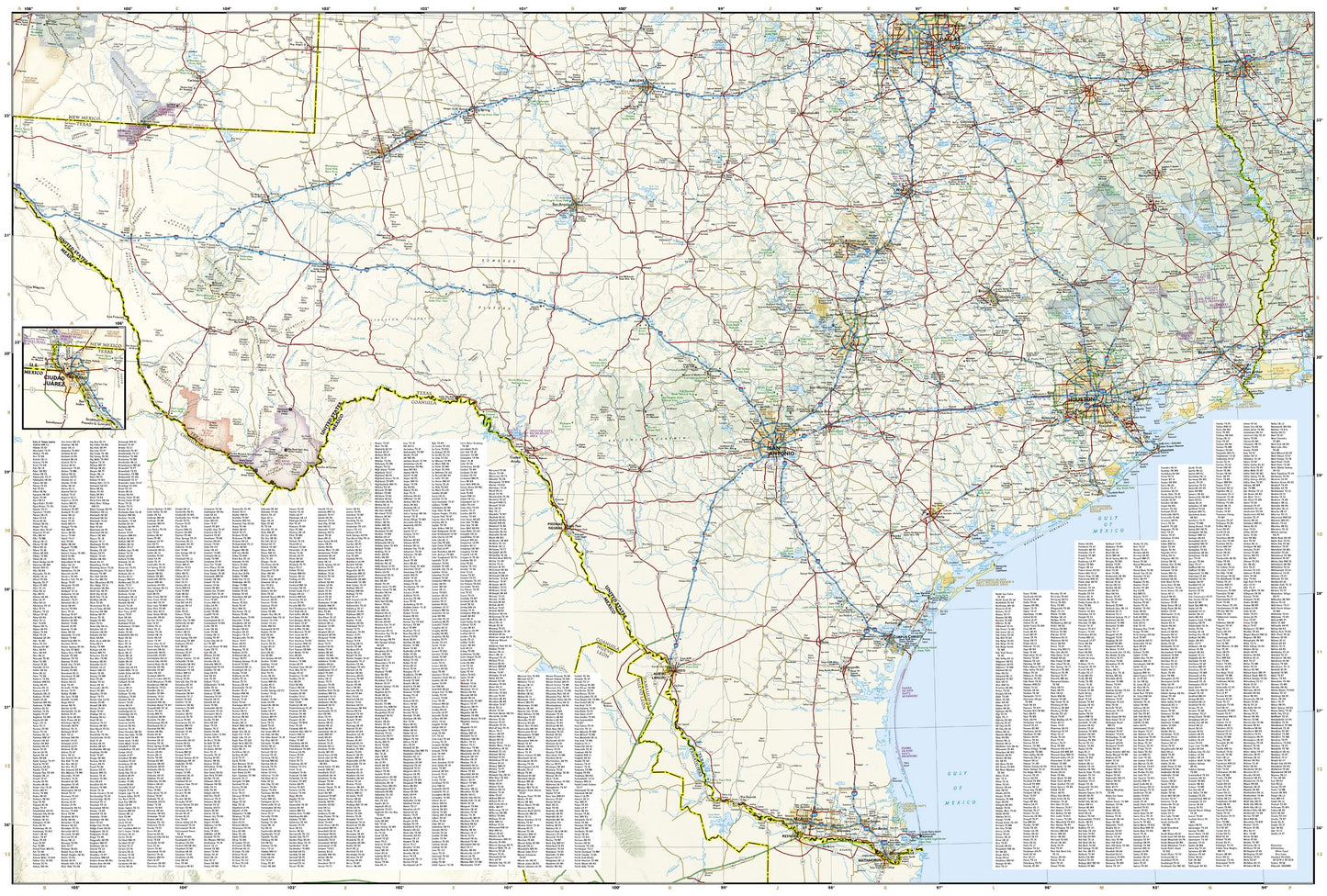 United States, Texas and Oklahoma Map (National Geographic Adventure Map, 3123)
