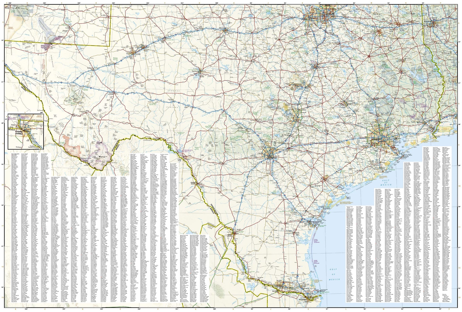 United States, Texas and Oklahoma Map (National Geographic Adventure Map, 3123)