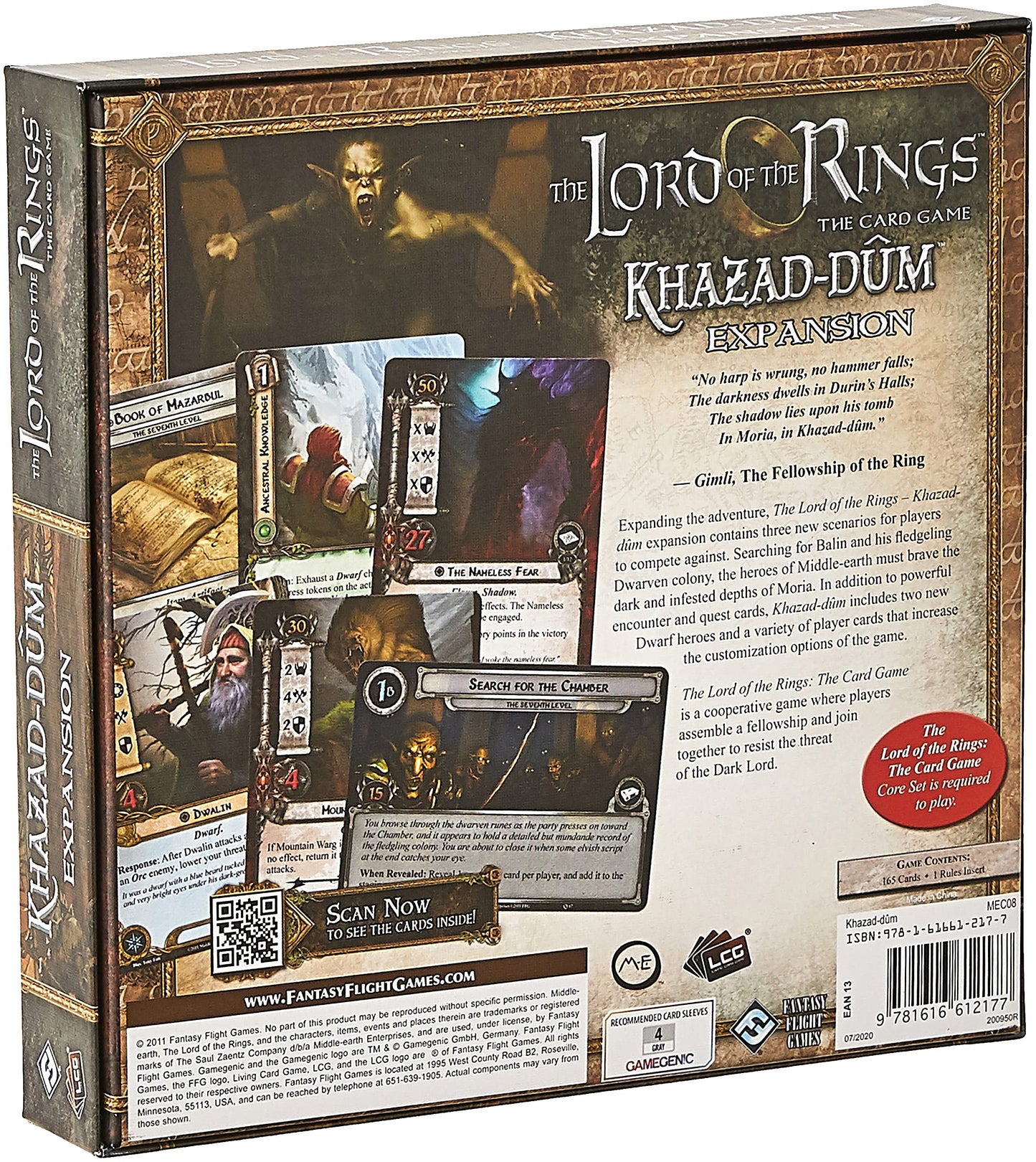 The Lord of the Rings The Card Game Khazad-Dum DELUXE EXPANSION - Cooperative Adventure Game, Strategy Game, Ages 14+, 1-4 Players, 30-120 Min Playtime, Made by Fantasy Flight Games