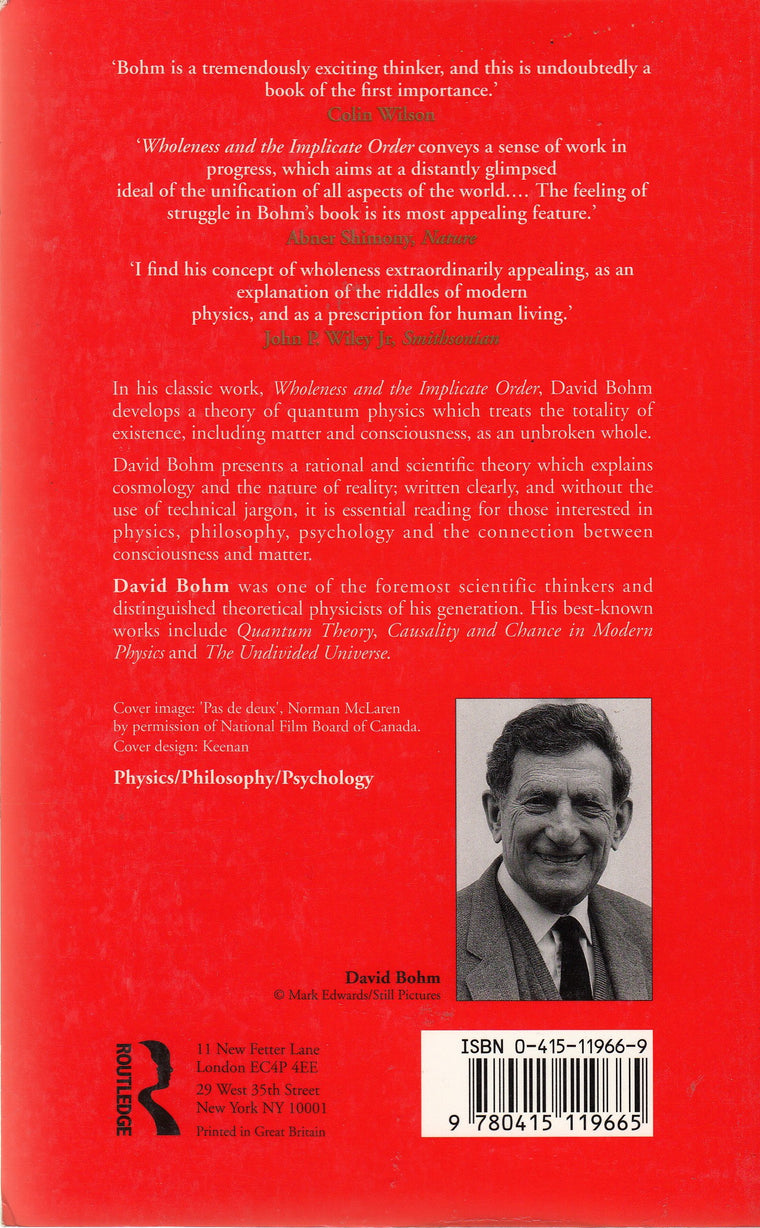 Wholeness and the Implicate Order — back cover
