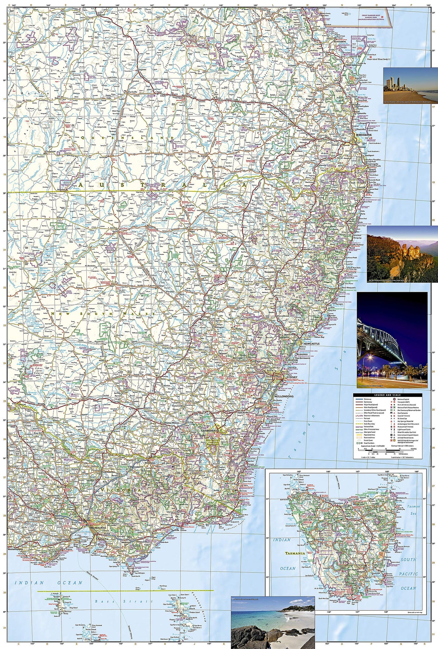 Australia East Map (National Geographic Adventure Map, 3502)