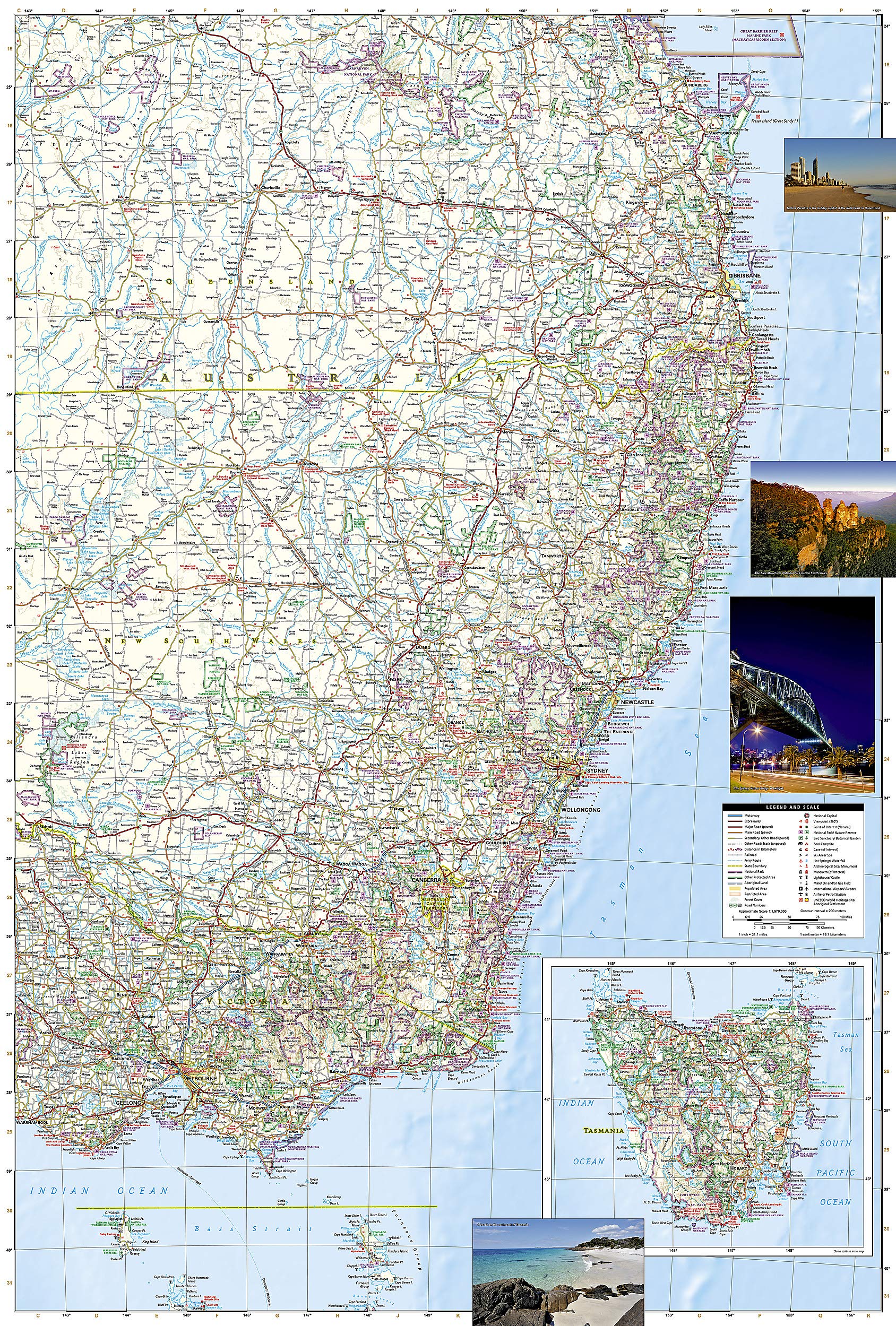 Australia East Map (National Geographic Adventure Map, 3502)