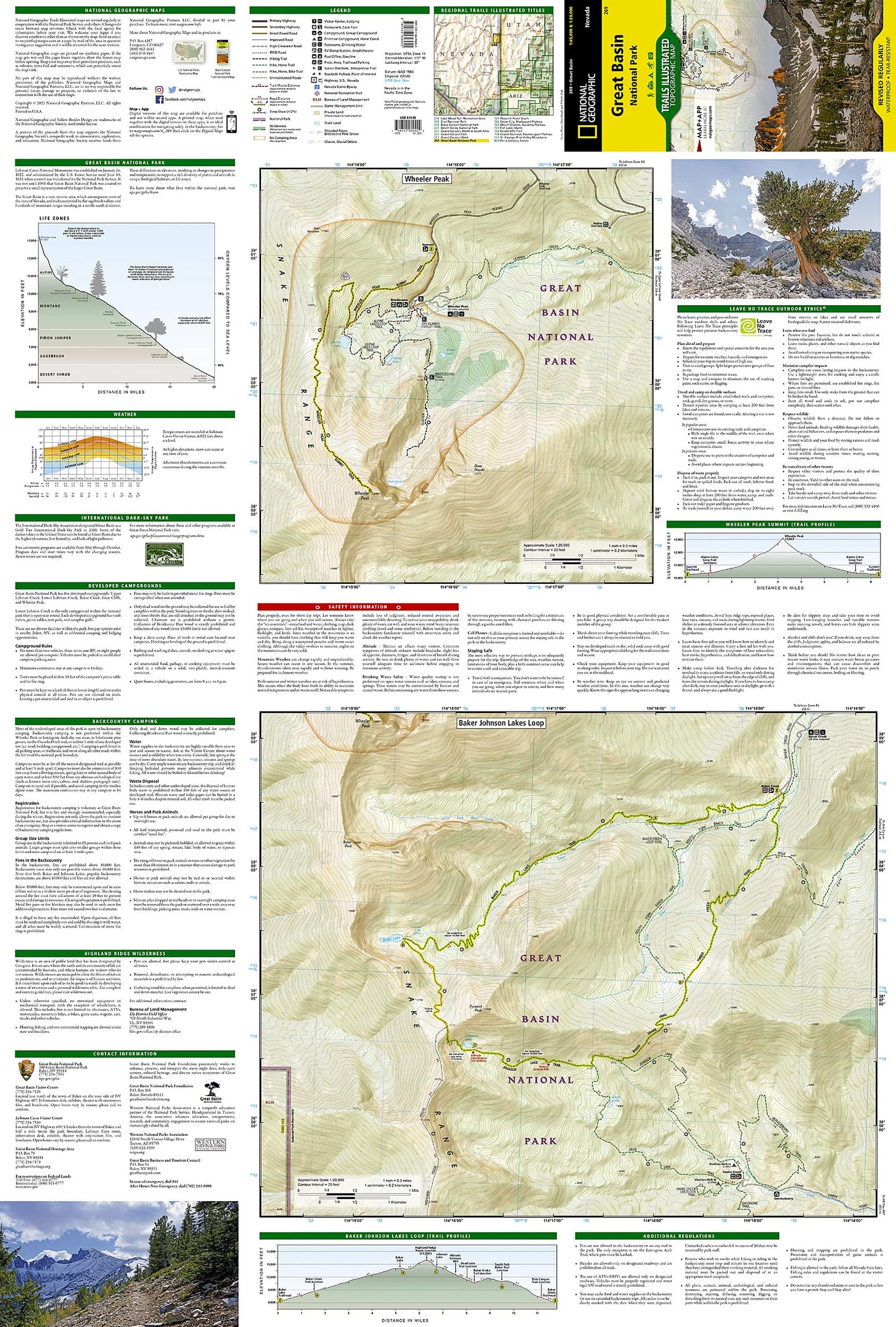 Great Basin National Park (National Geographic Trails Illustrated Map, 269)