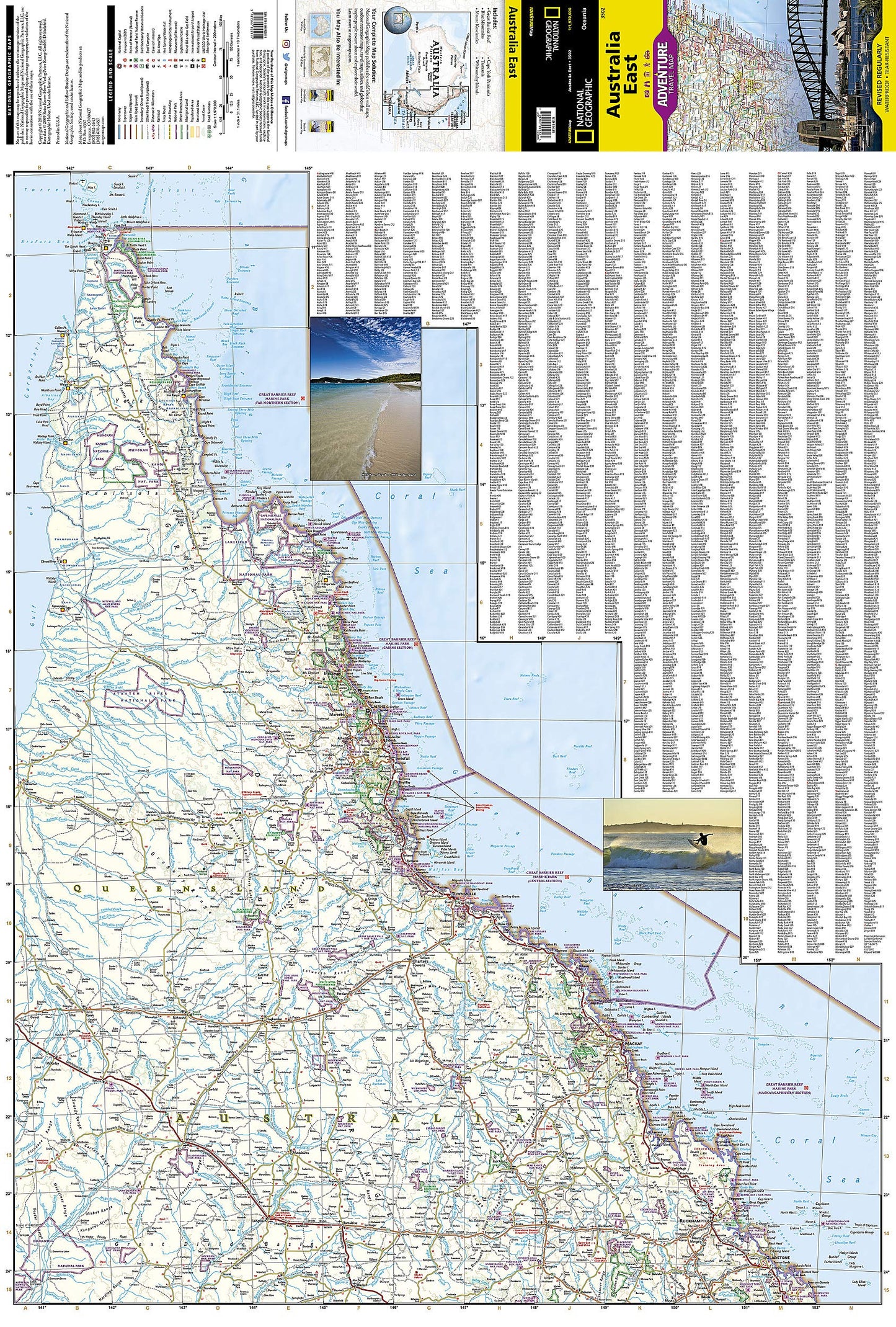 Australia East Map (National Geographic Adventure Map, 3502)